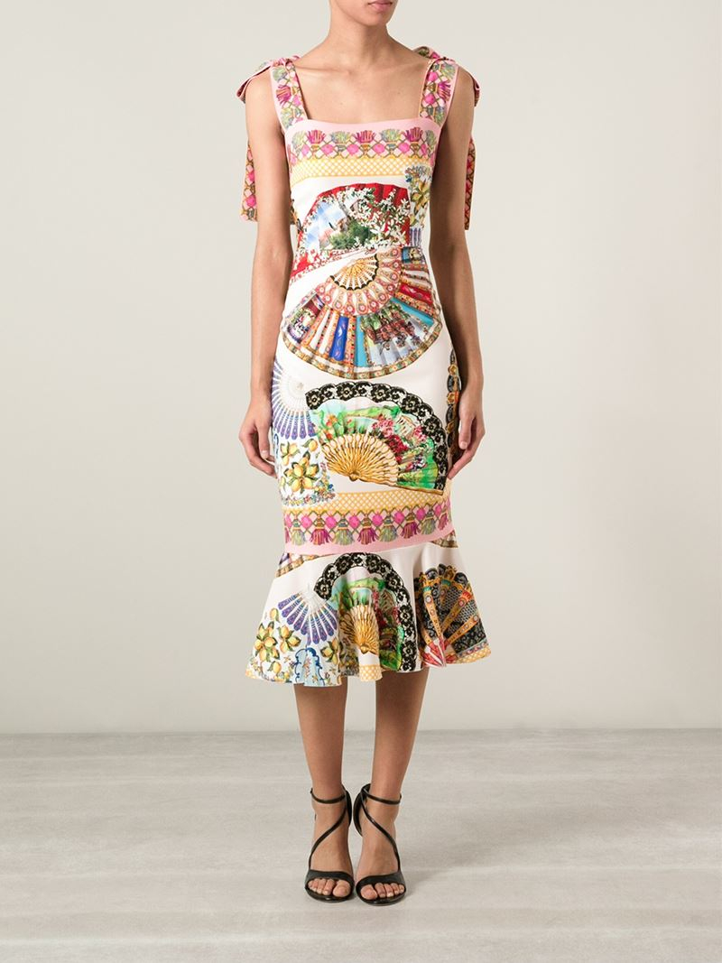 Dolce & Gabbana Sicilian Folklore Print Dress - Lyst