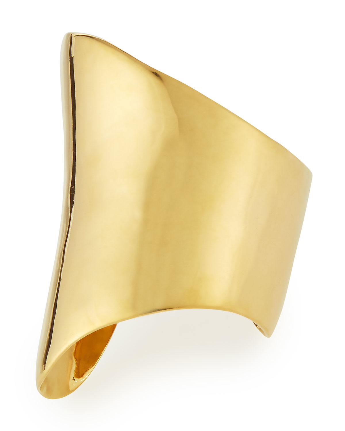 Maiyet Large Asymmetric Cuff Bracelet In Yellow Metallic Lyst Maiyet Large Asymmetric Cuff Bracelet