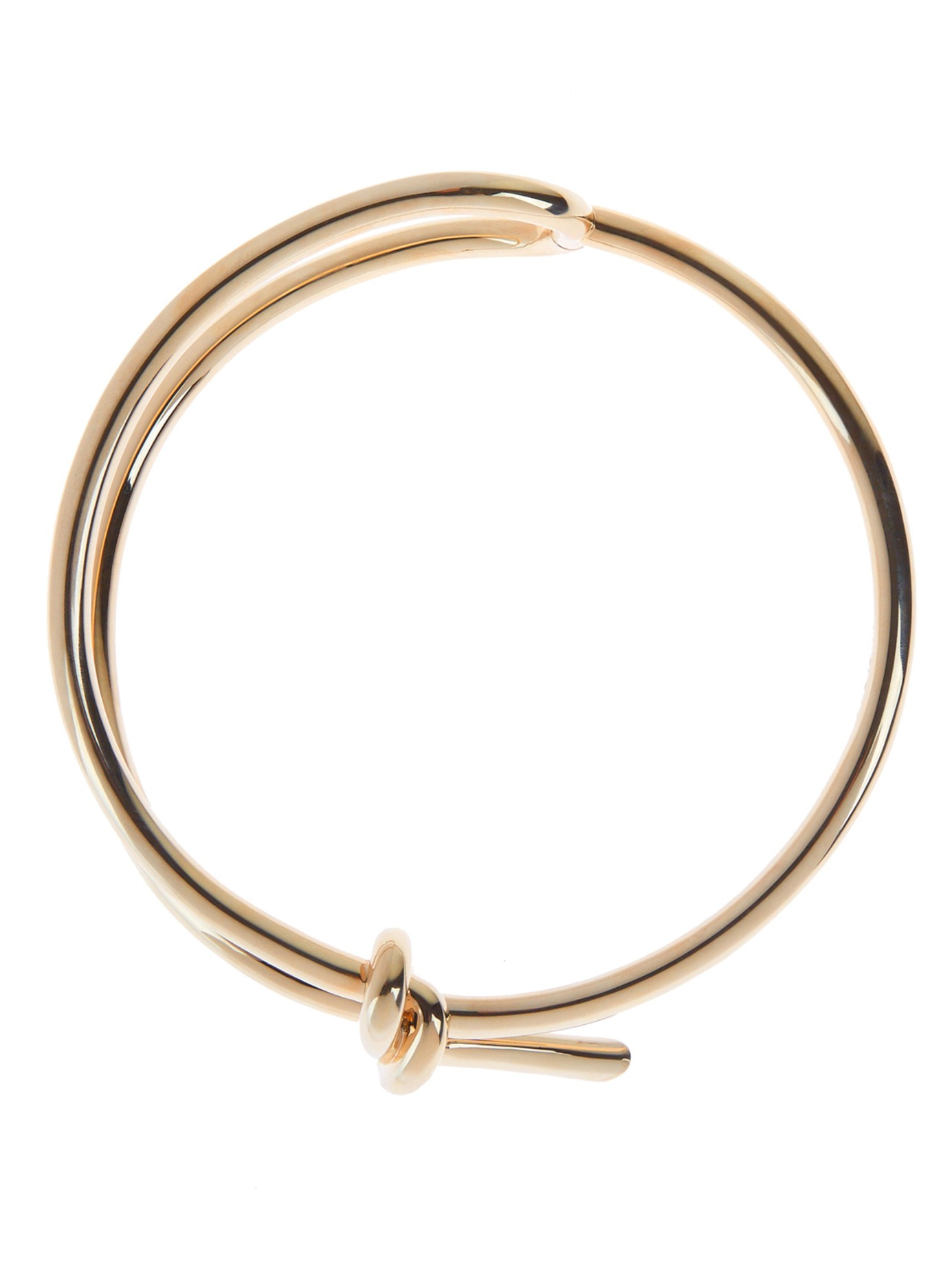 Balenciaga Asymmetric Knot Necklace in Metallic | Lyst