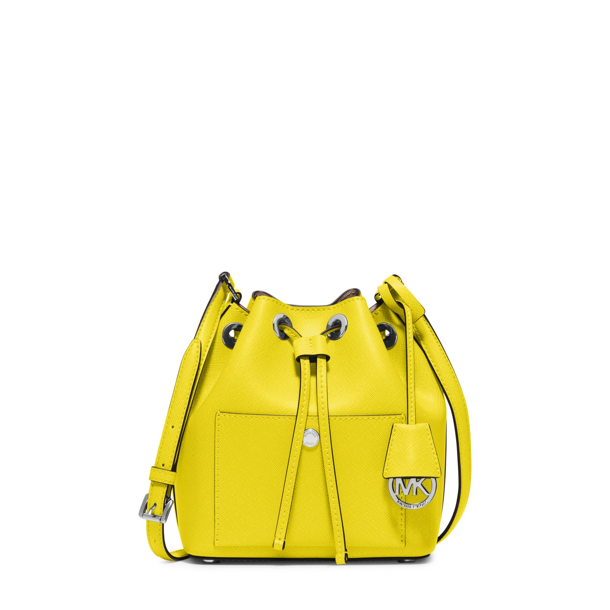 michael kors yellow bucket bag
