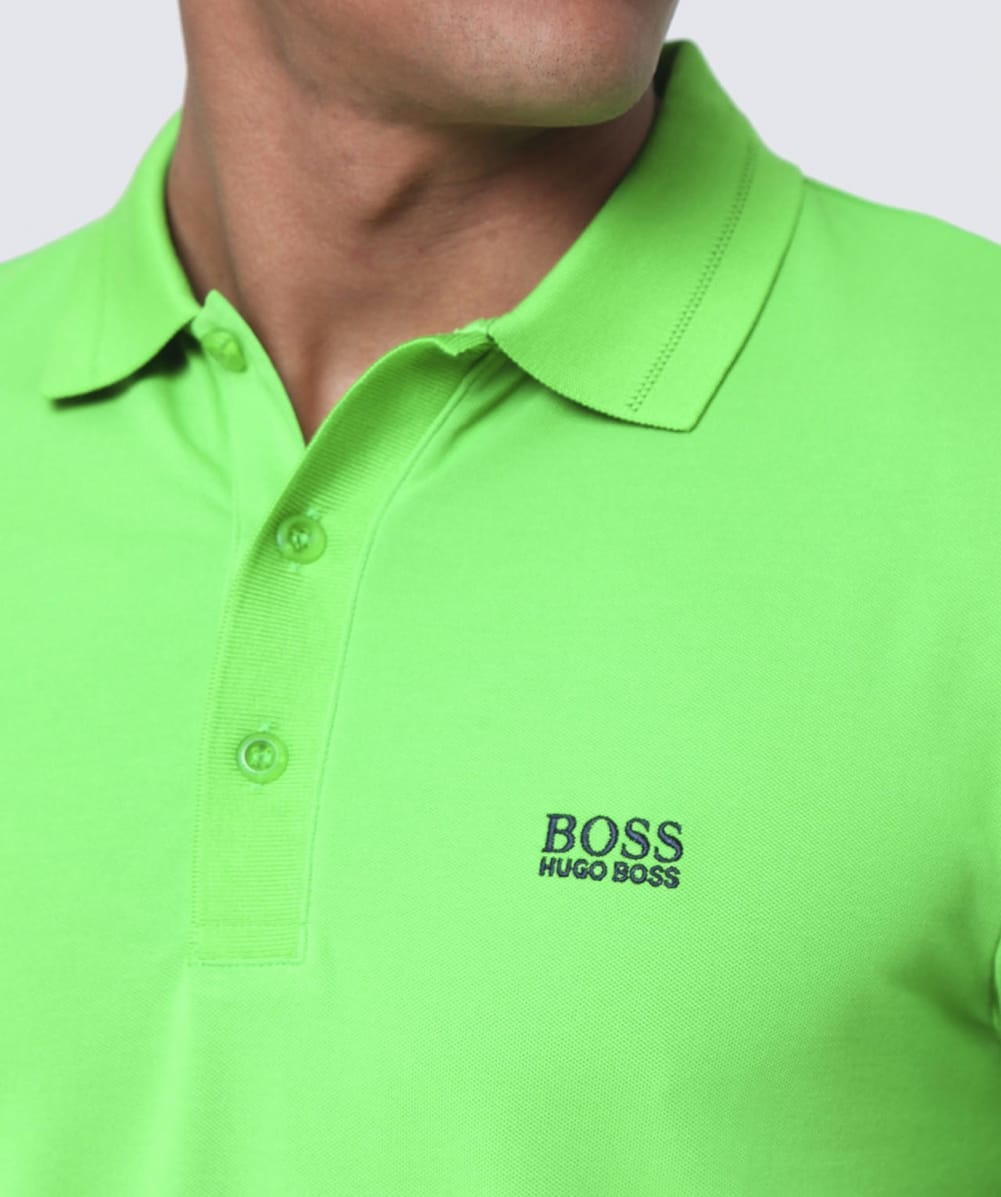 hugo boss lime green polo