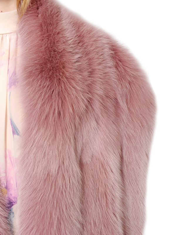 Nina Ricci Fox Fur Stole in Pink - Lyst