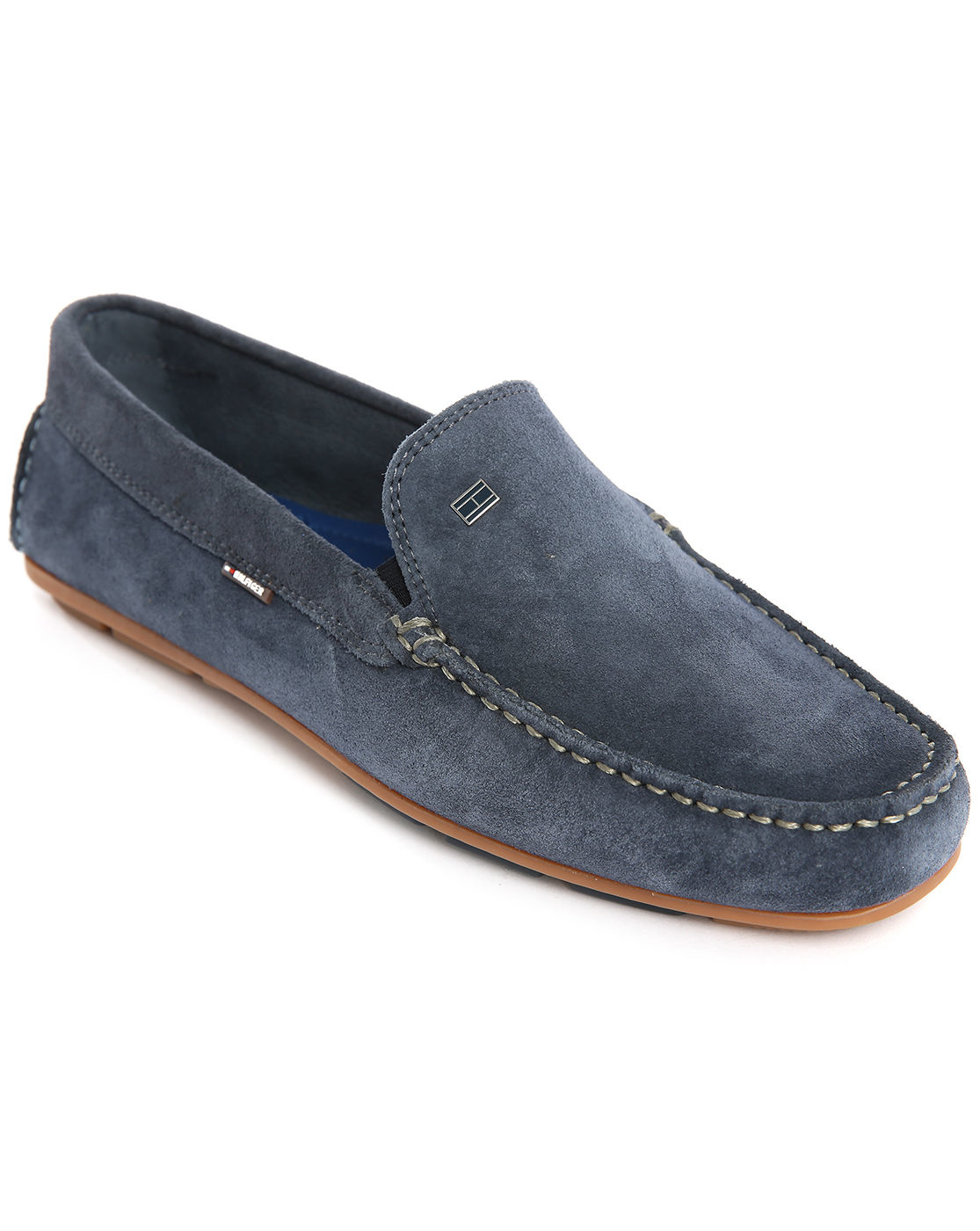 Tommy hilfiger Alpha Blue Denim Suede Slipons in Blue for Men Lyst