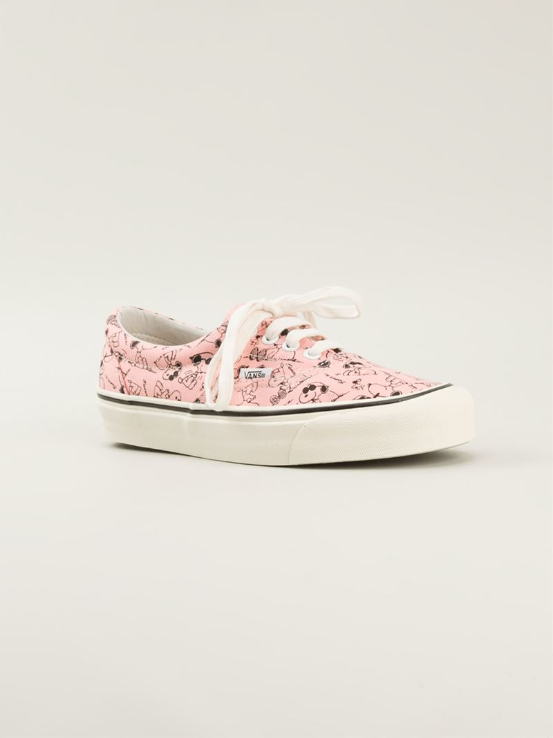Vans 'Snoopy' Sneakers in Pink for Men | Lyst
