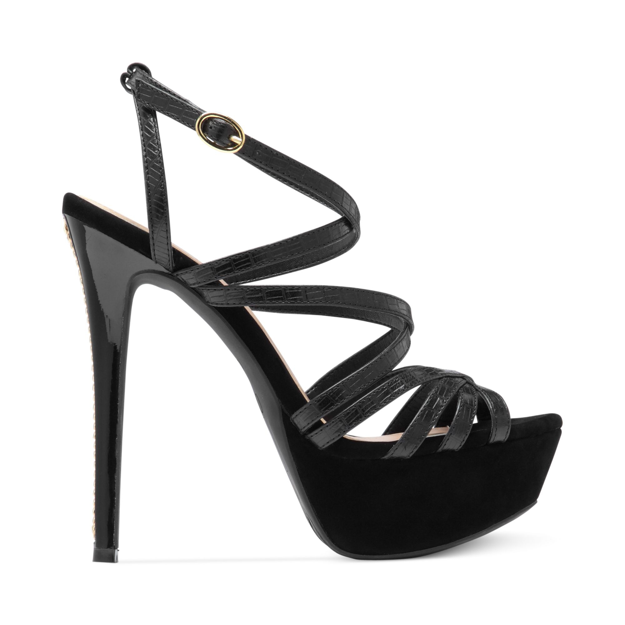 open toe strappy platform sandals