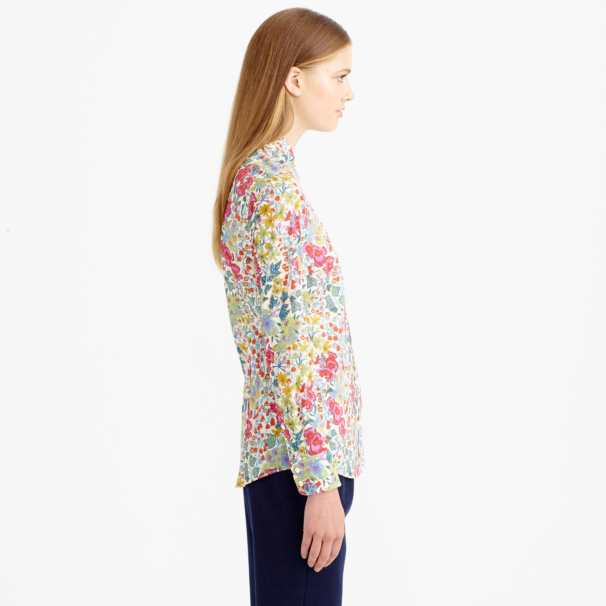 J.crew Perfect Shirt in Liberty Edna Floral in Red (vintage red multi) Lyst