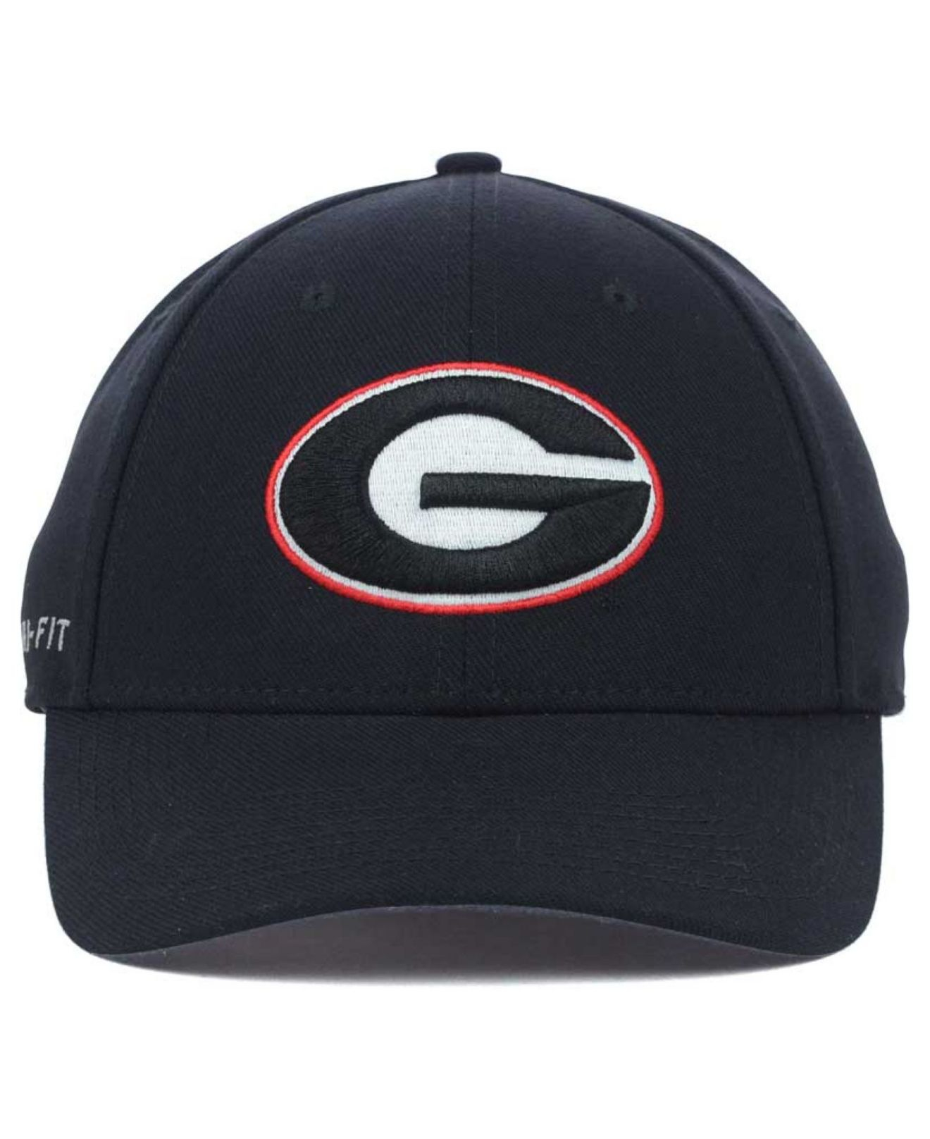 Nike Georgia Bulldogs Dri-Fit Swoosh Flex Cap in Black for Men | Lyst