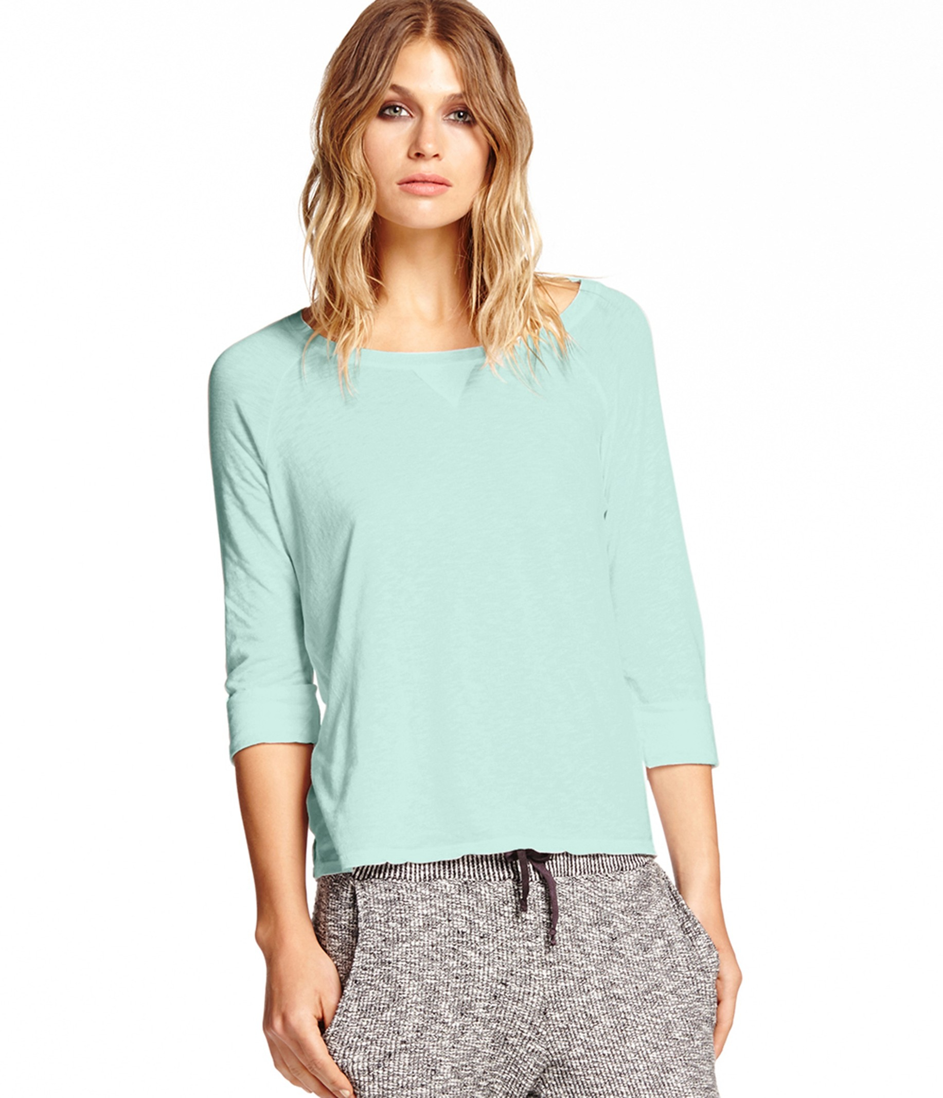 Michael stars Raglan Wide Scoop Neck Top in Blue (OPAL) Lyst