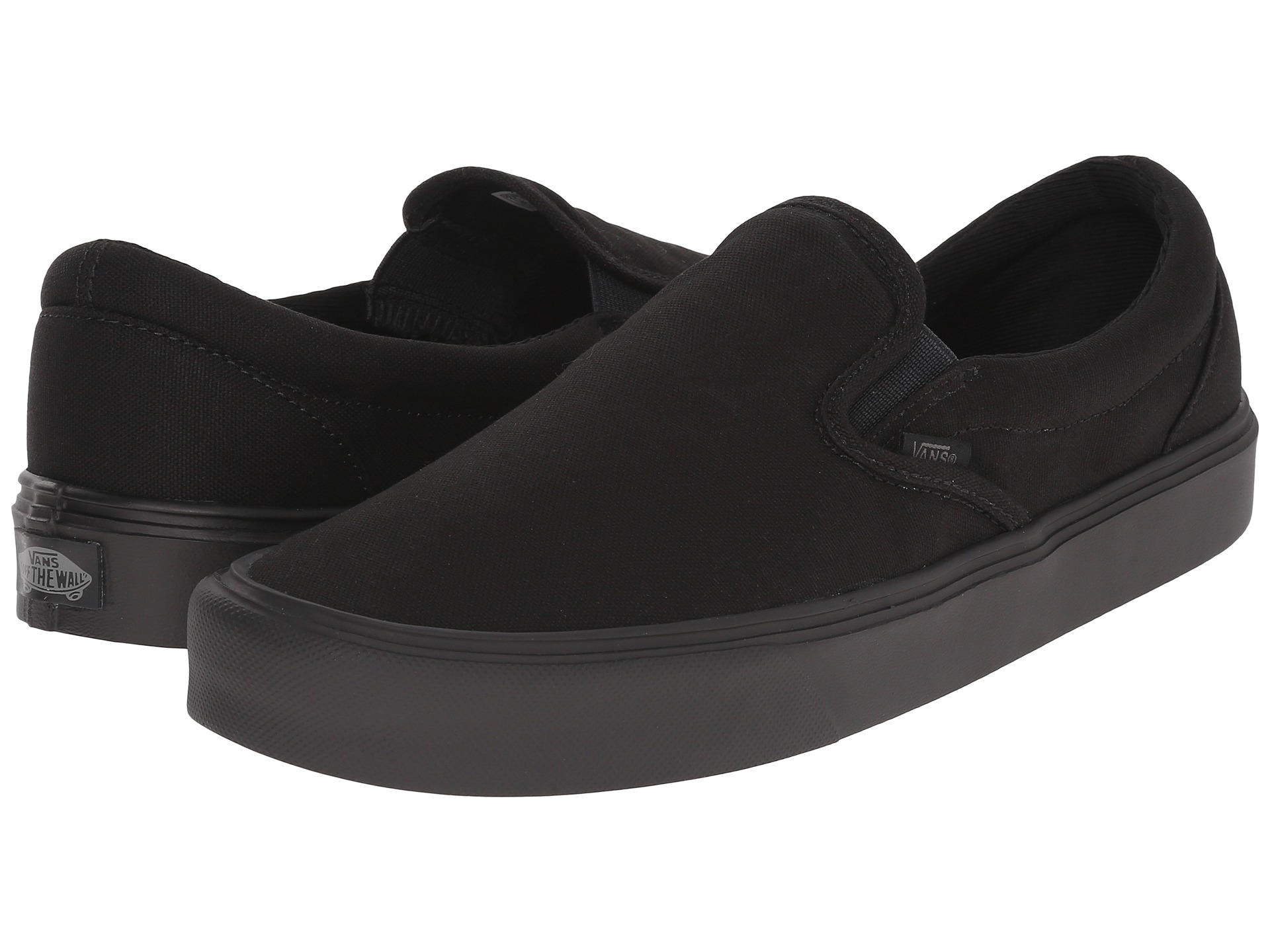 vans canvas slip on lite black