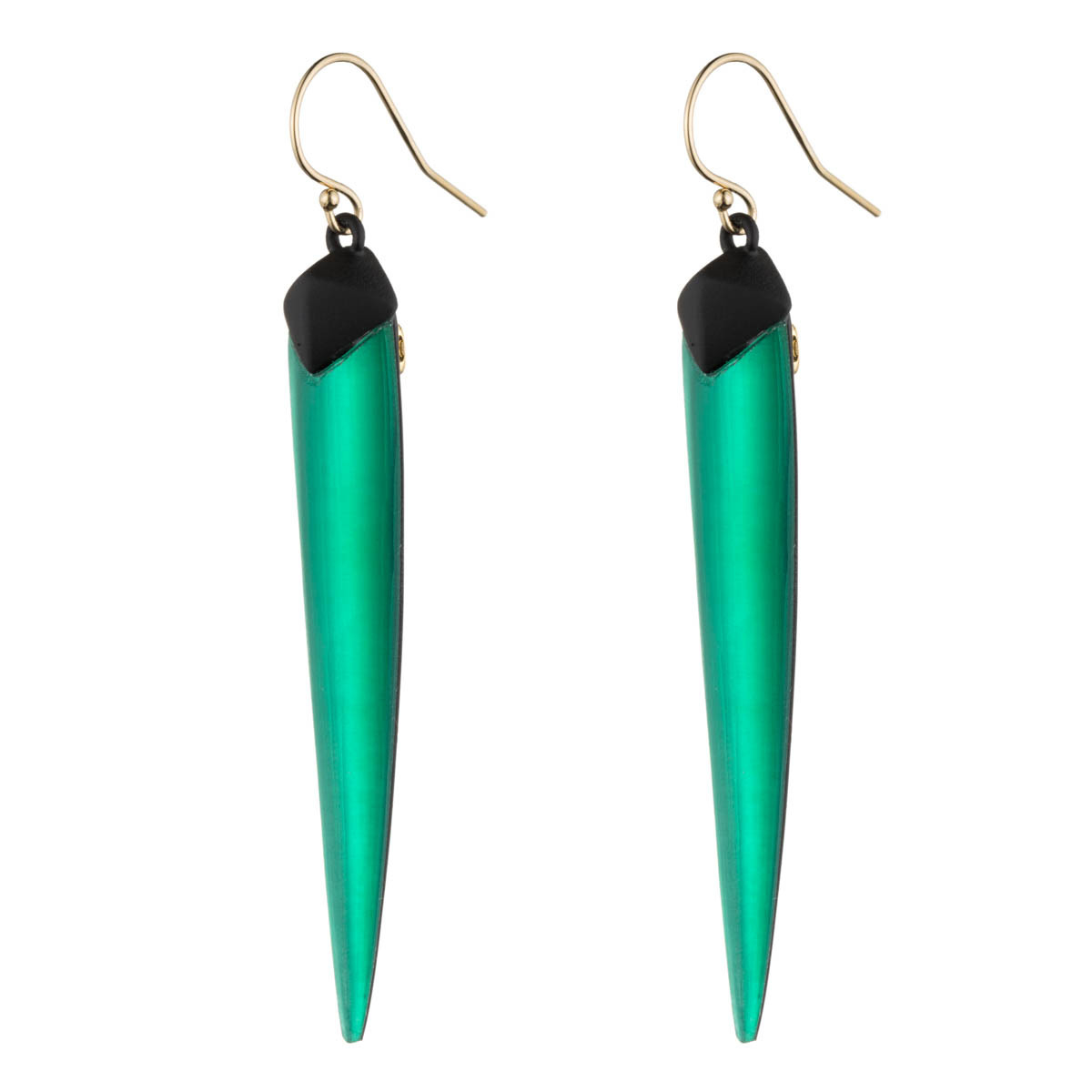 Lyst Alexis Bittar Pyramid Ced Lucite Spear Earring In Green Gallery