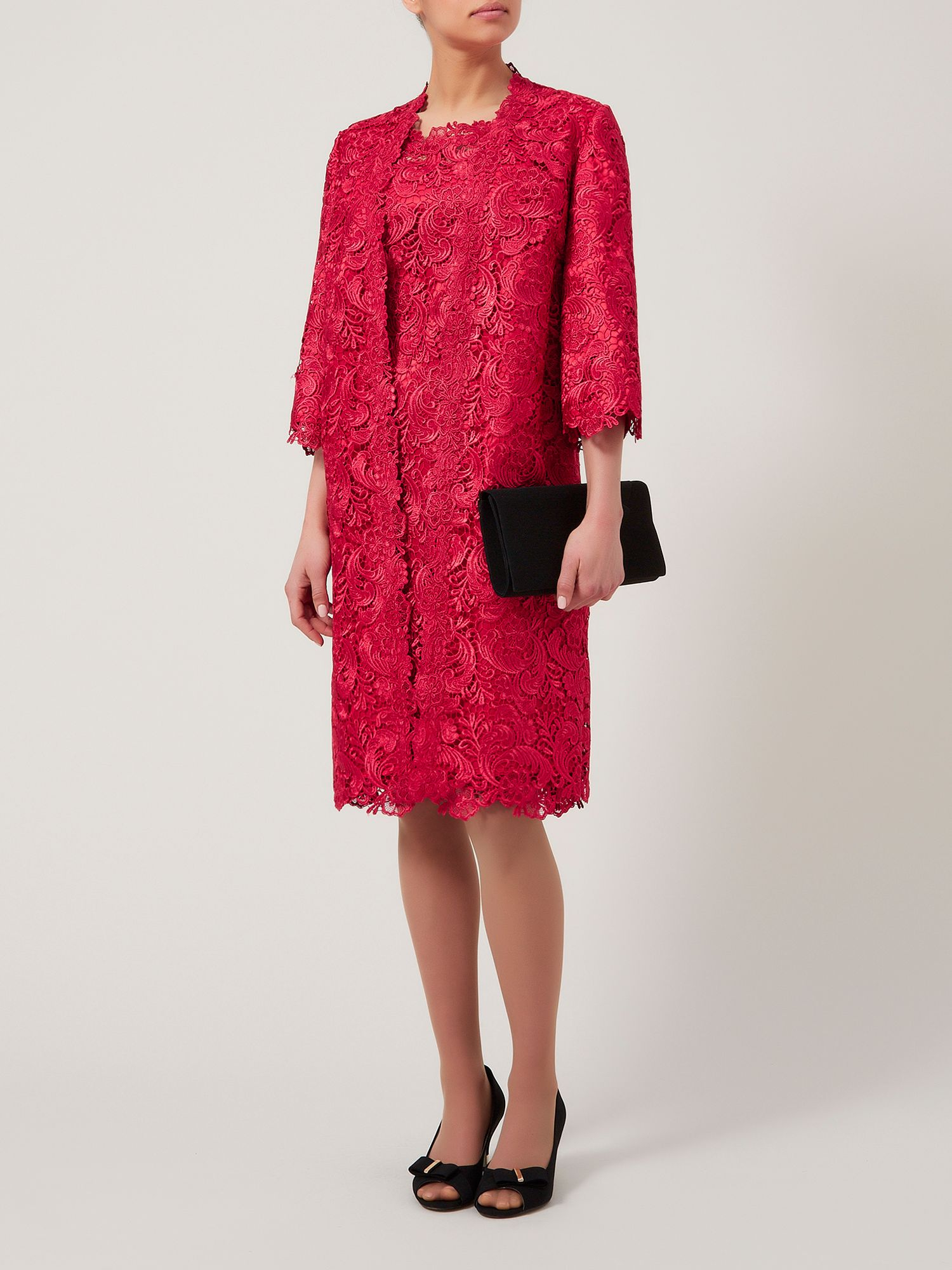 Jacques vert Luxury Lace Longline Jacket in Red Lyst