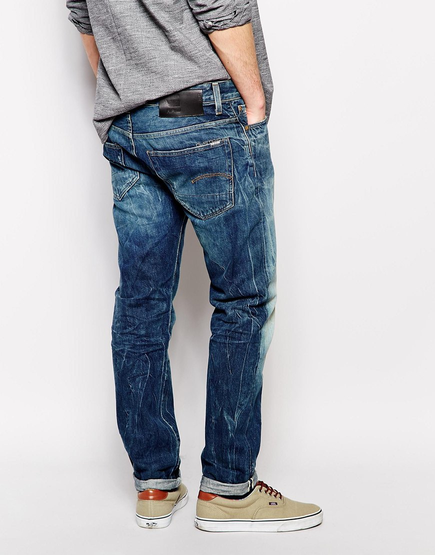 G-Star RAW G Star Jeans Us Lumber Straight Fit Red Listed Selvage in ...