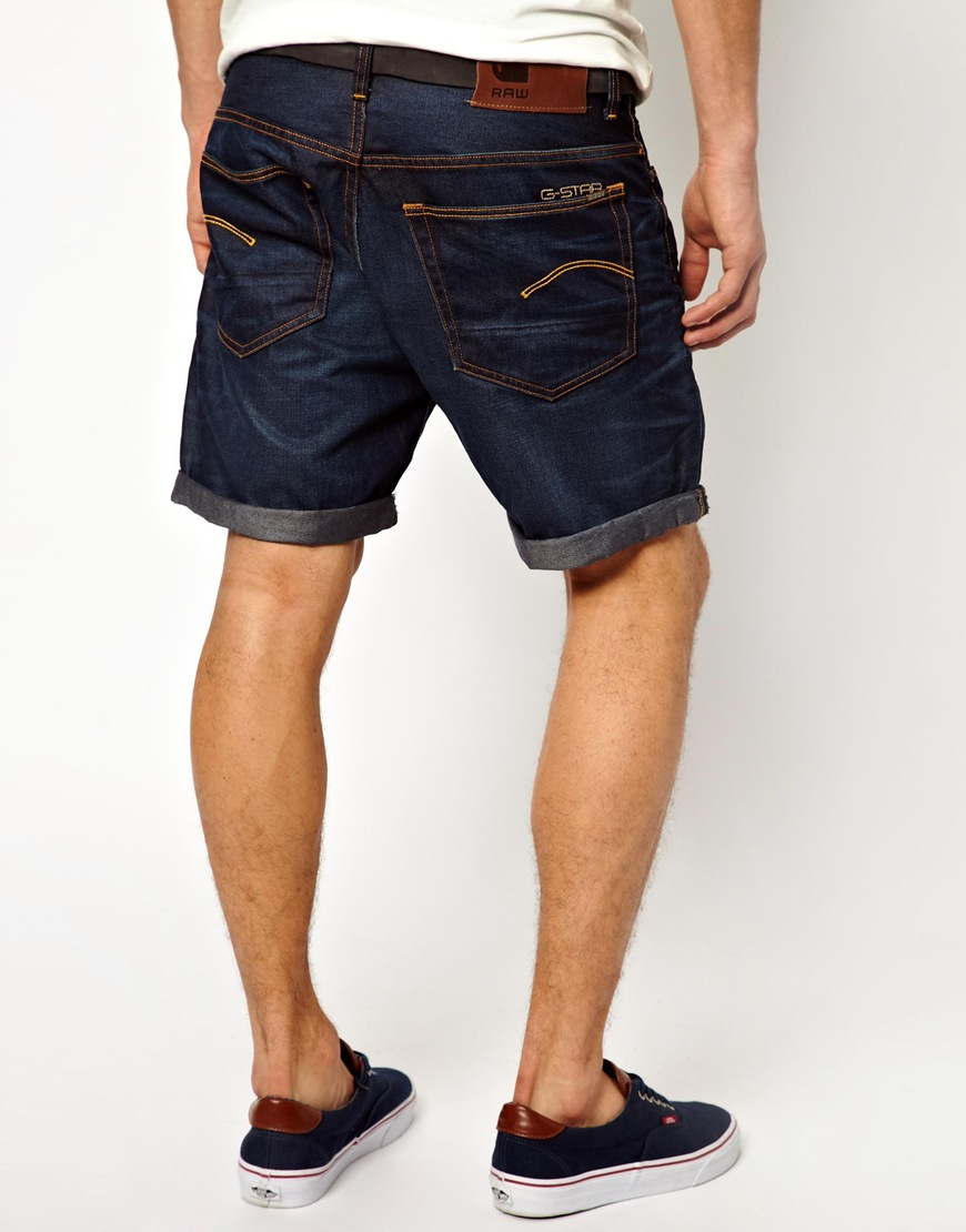 g star denim shorts