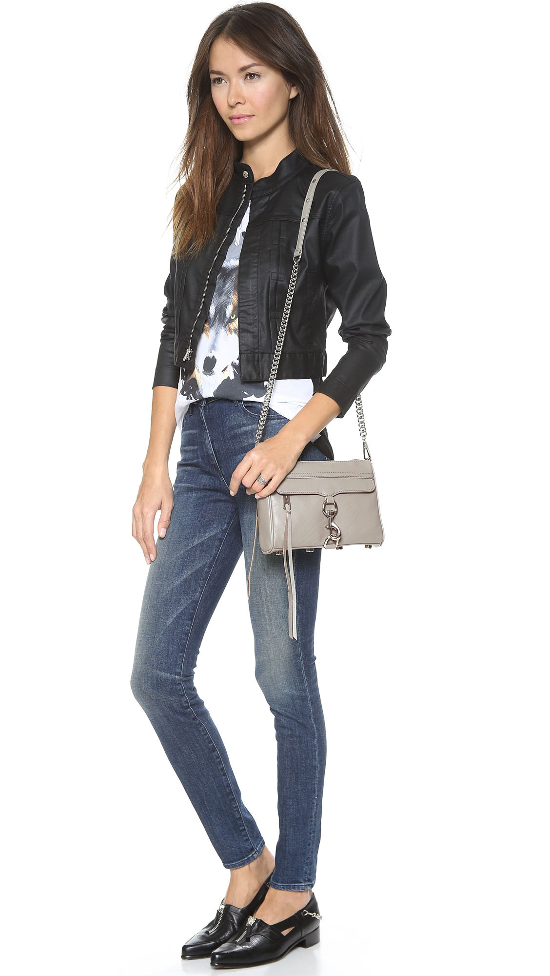 rebecca minkoff grey bolsa