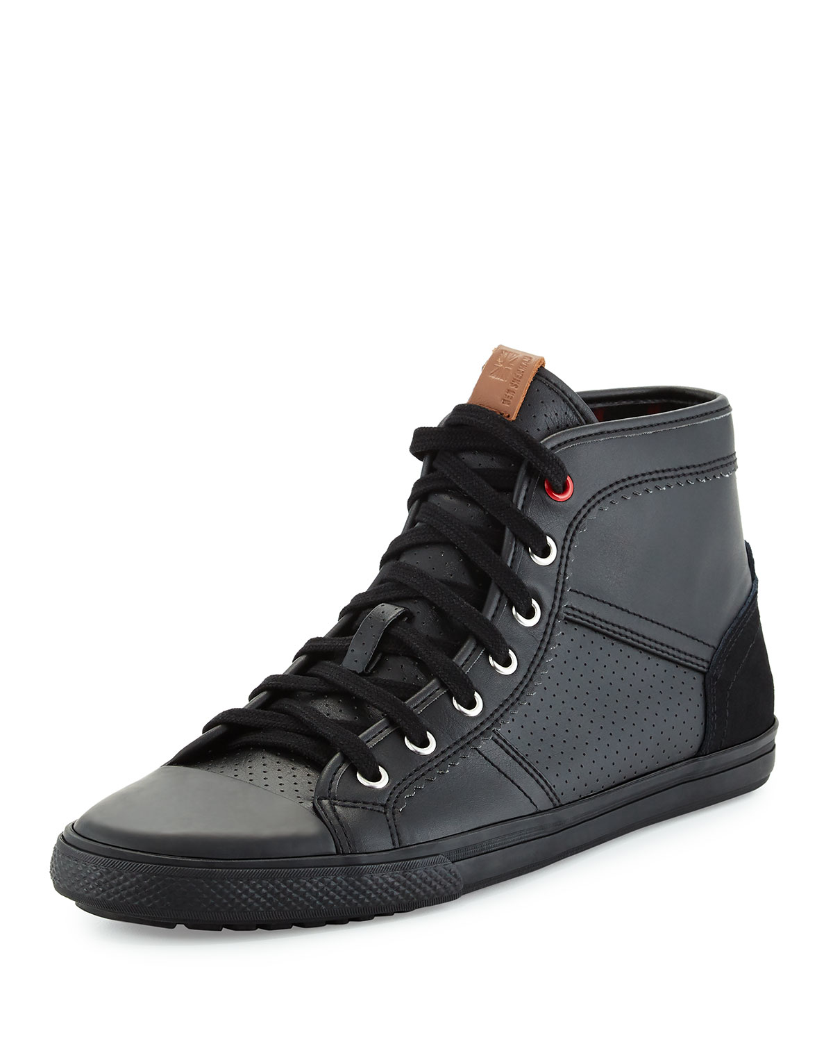 Ben Sherman Mitchell Faux-leather High-top Sneaker in Black for Men - Lyst