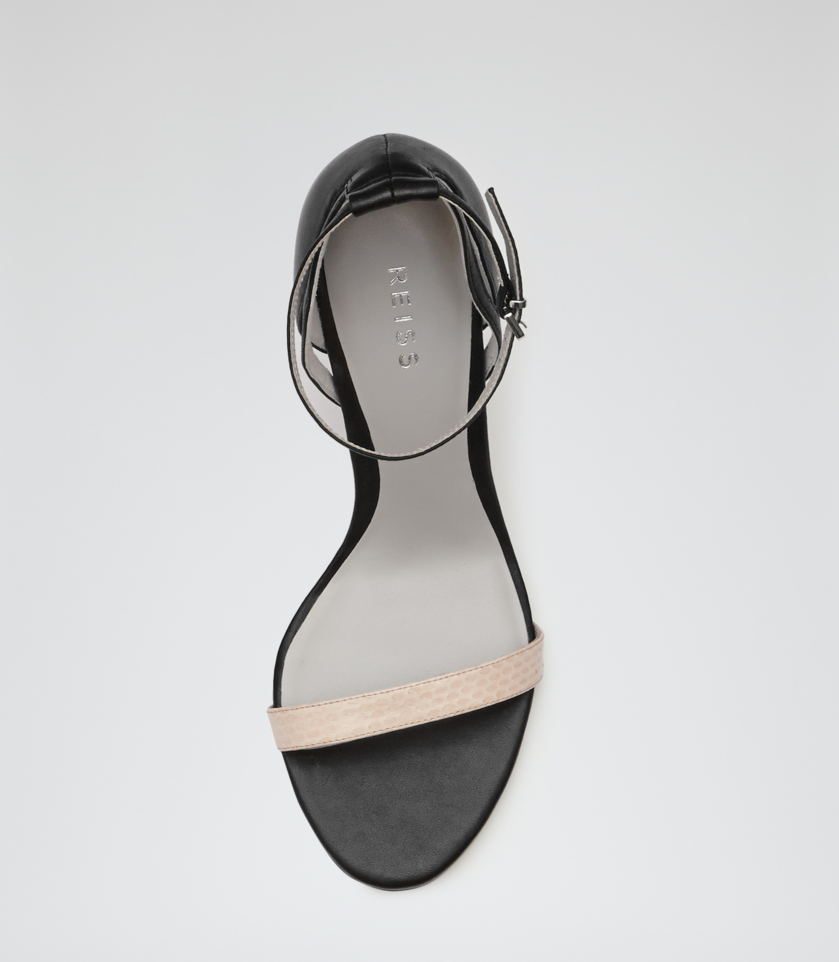 Lyst - Reiss Malva Single Strap Sandals in Black
