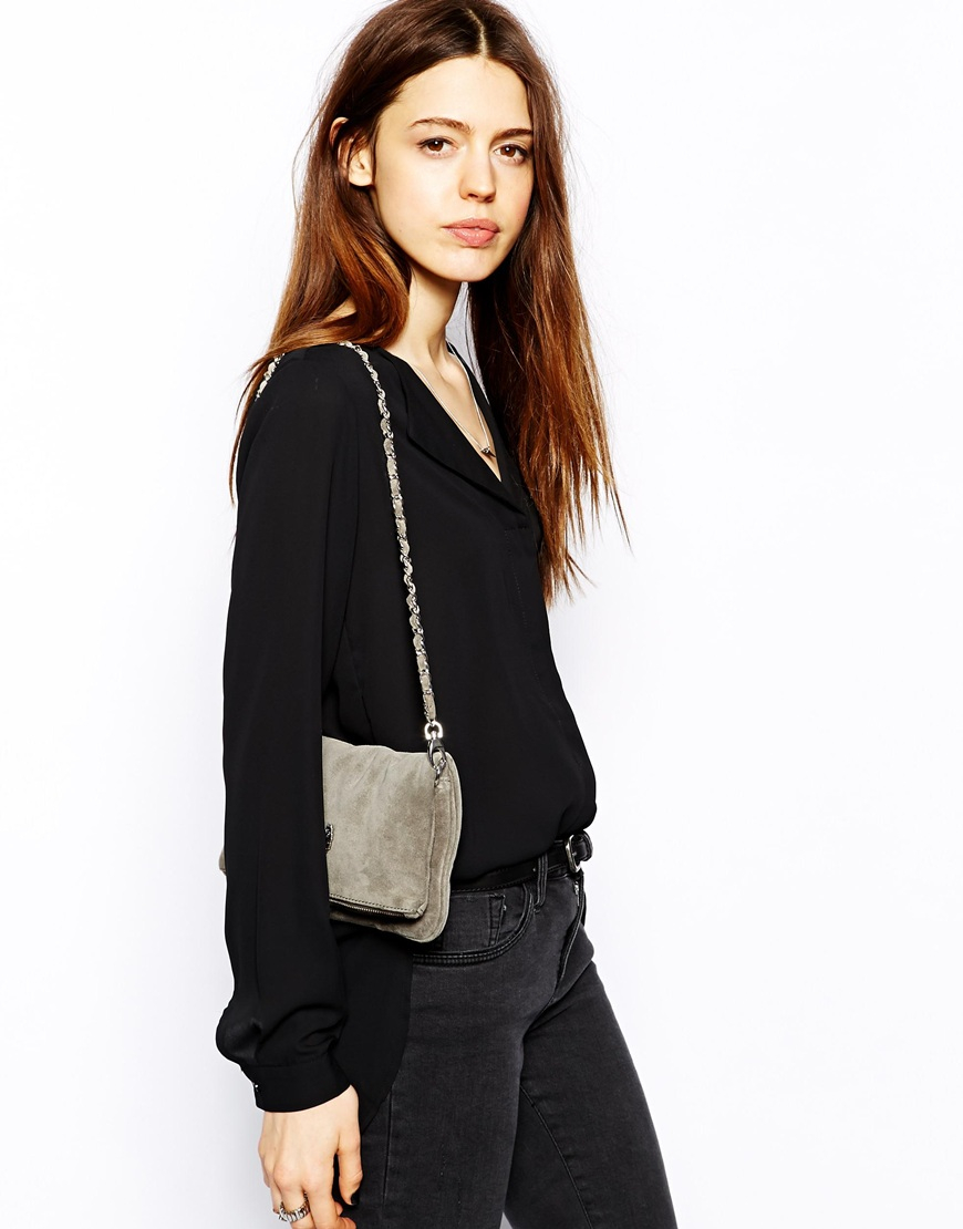 Zadig & Voltaire Rock Leather Bag with Detachable Chain Strap in ...