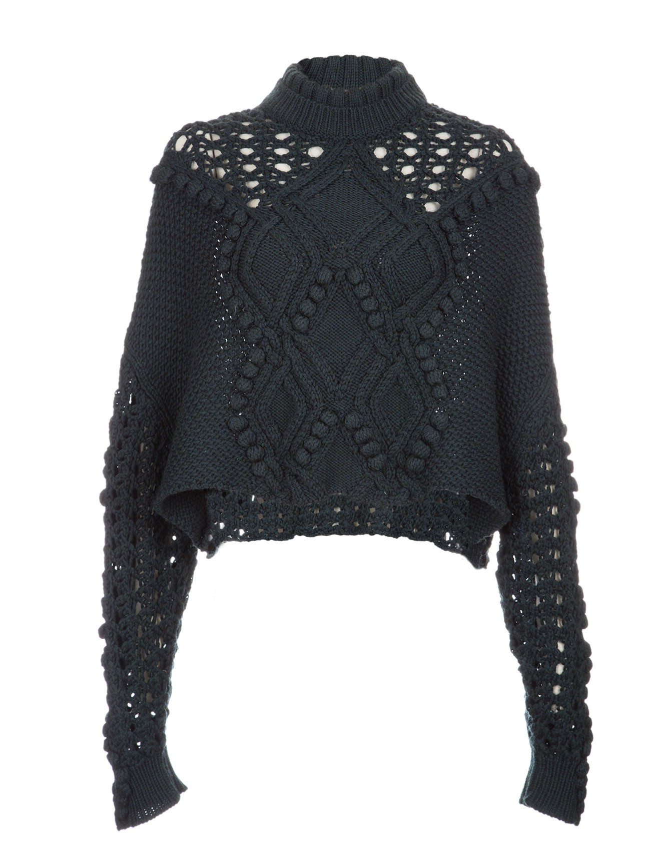 pomeranian sweater 3 1 phillip lim pom pom crop sweater in green forest green lyst pomeranian sweater 3 1 phillip lim pom pom crop sweater in green forest green lyst