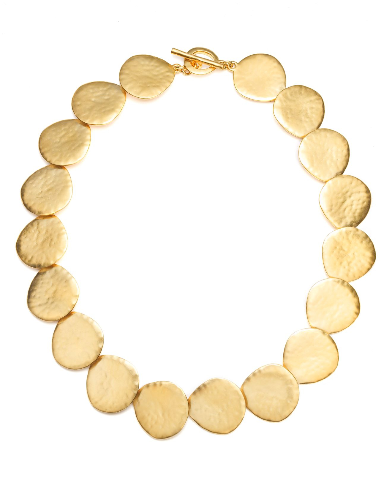 Lauren by Ralph Lauren GoldTone Hammered Disc Necklace in Metallic Lyst