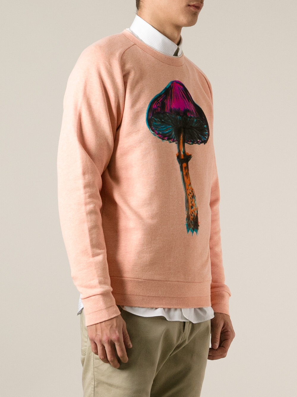 Paul Smith Mushroom Print Sweatshirt in Orange for Men | Lyst