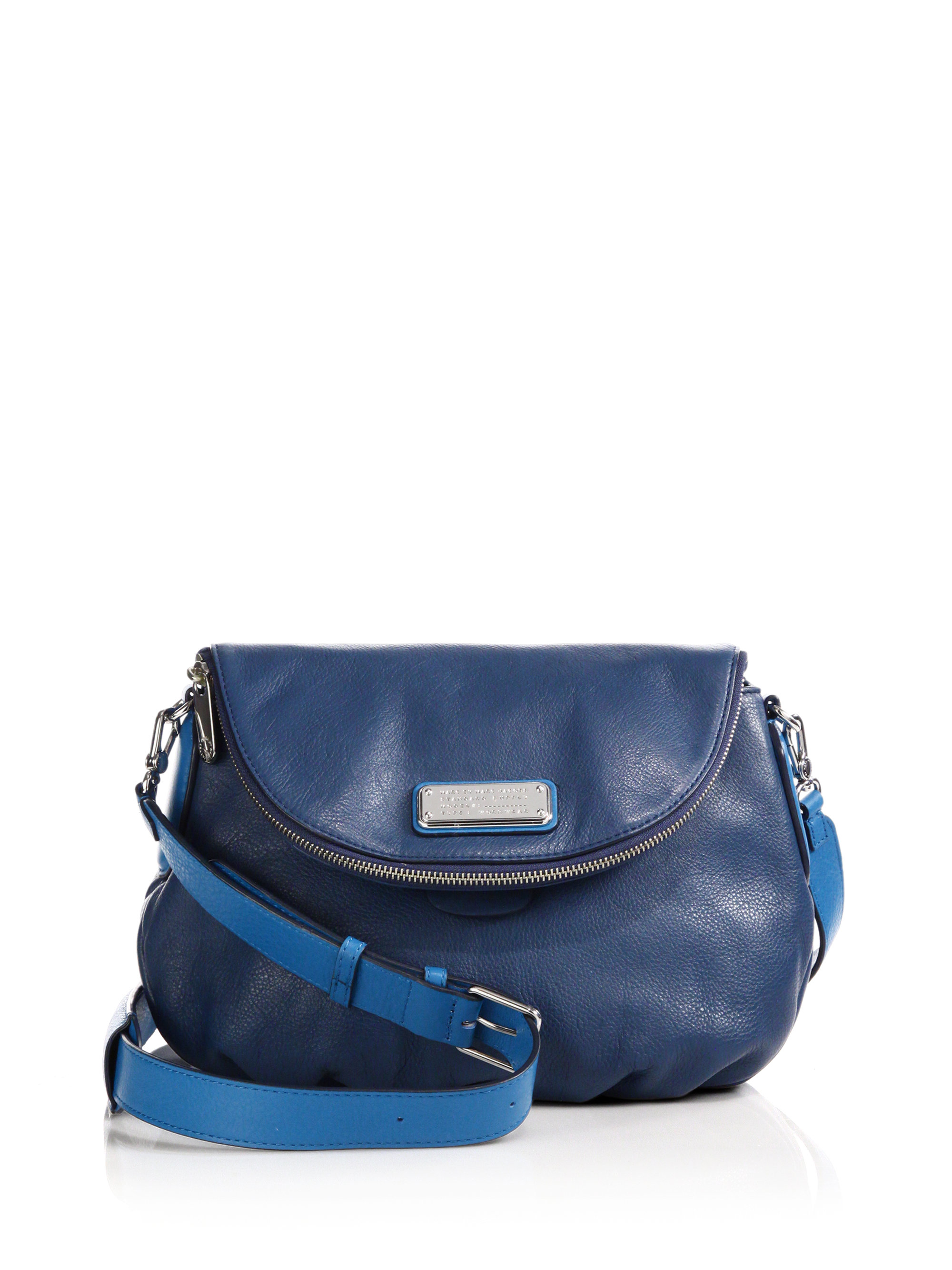 Marc By Marc Jacobs Classic Q Natasha Two-tone Leather Crossbody Bag in  Deep Blue (Blue) - Lyst