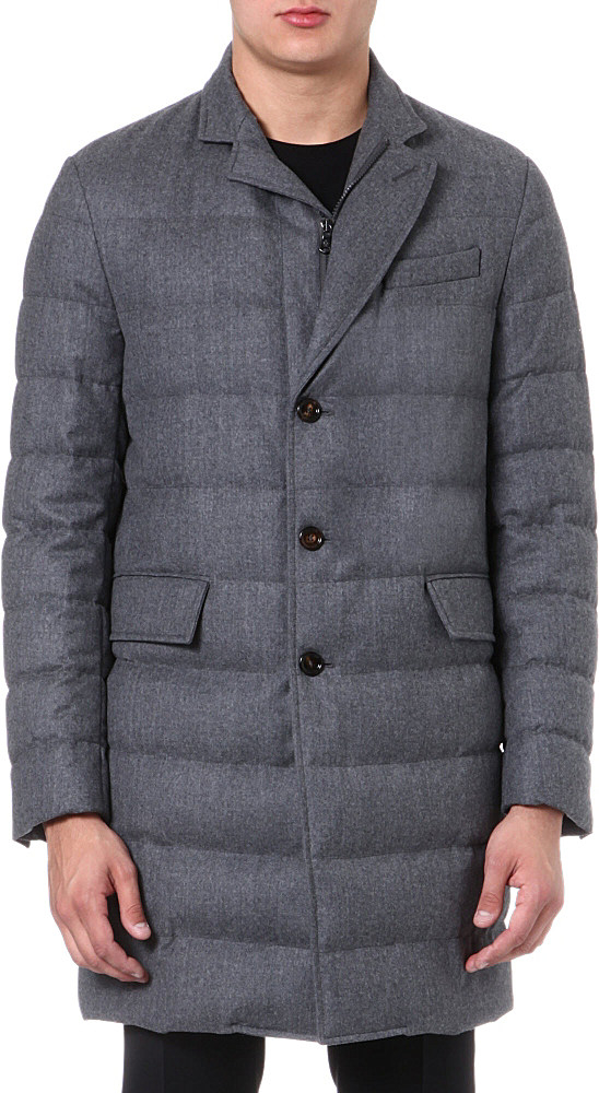 Moncler Mael Quilted Coat Grey in Grey for Men - Lyst