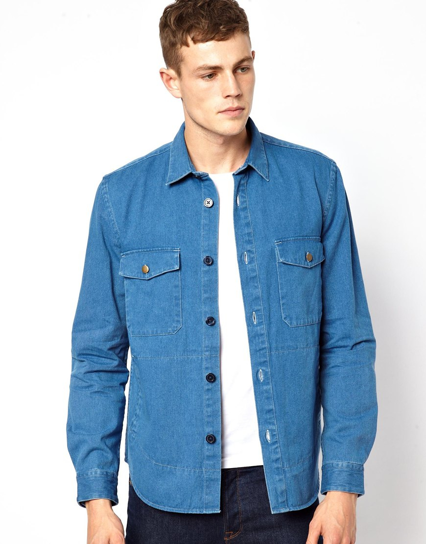 Blue Over Shirt Hot Sale, UP TO 61% OFF 