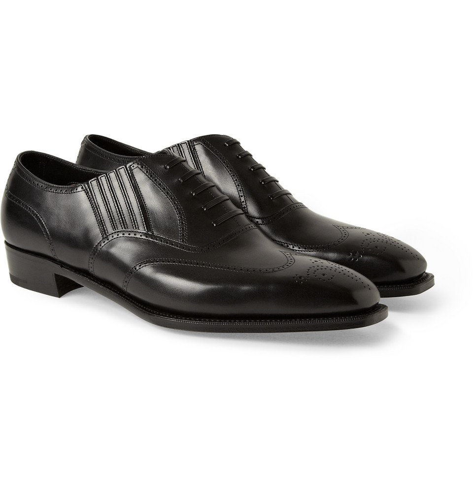 George Cleverley Anthony Churchill Leather Oxfords in Black for Men | Lyst