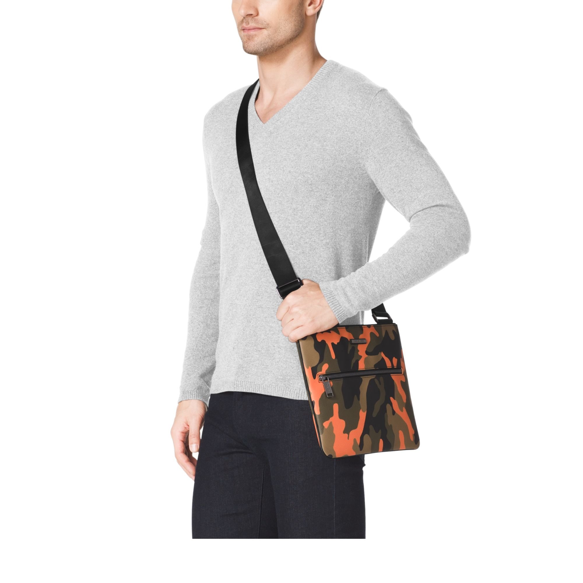 michael kors camo crossbody bag