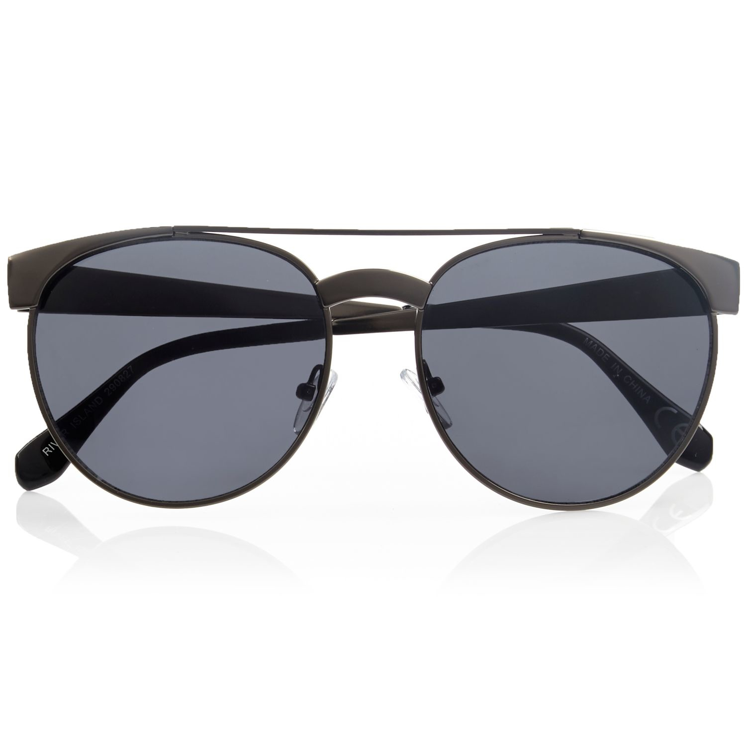 Lyst River Island Grey Metal Frame Round Sunglasses in Gray for Men