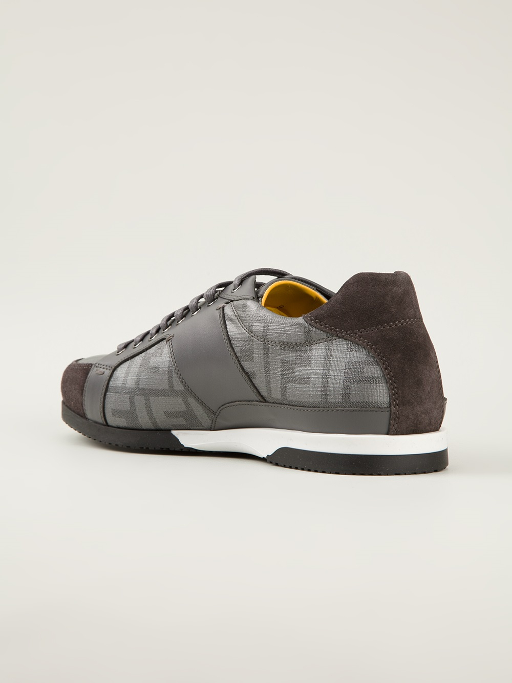 Fendi Zucca Sneakers in Grey (Gray) for Men - Lyst