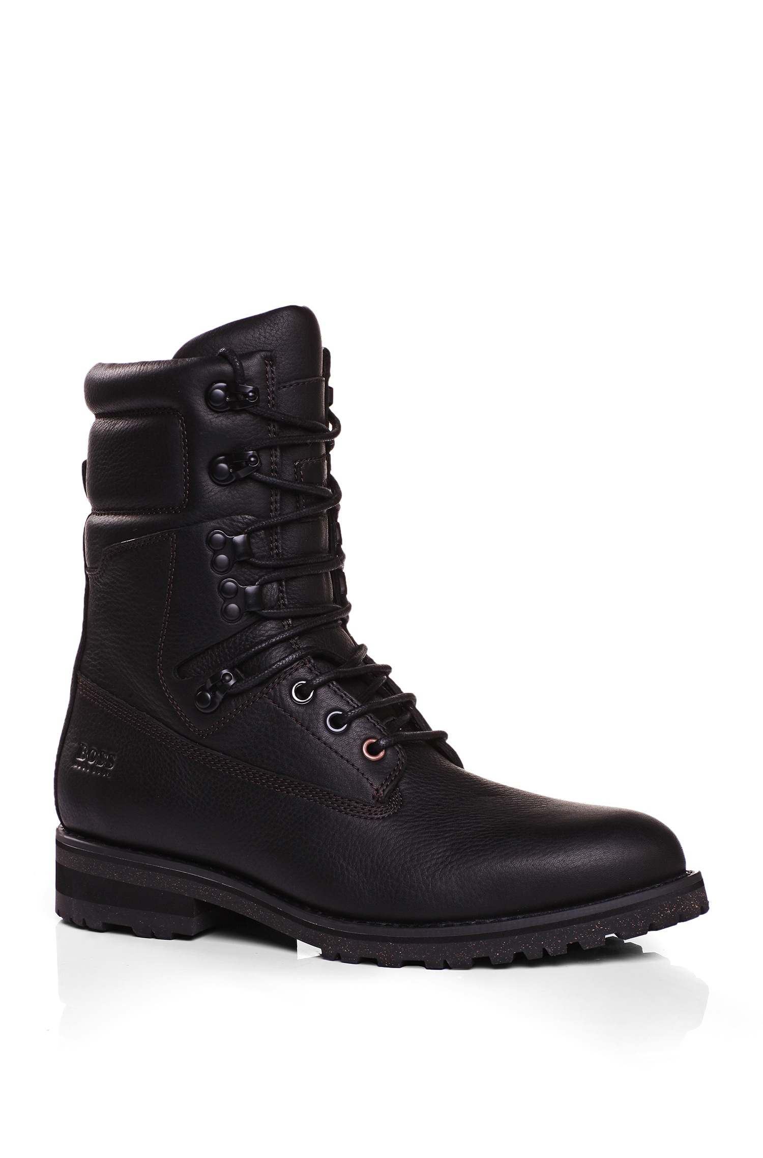black high top work boots