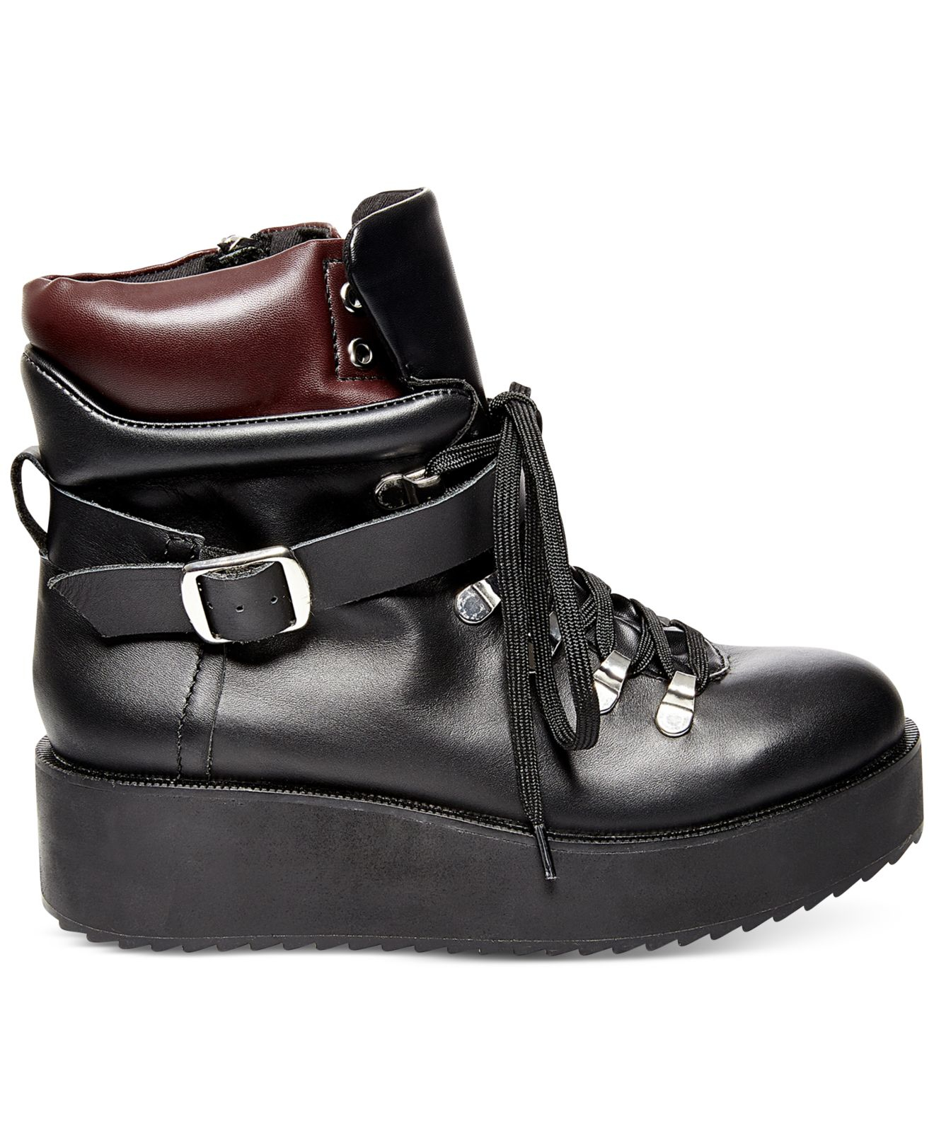 black flatform boots