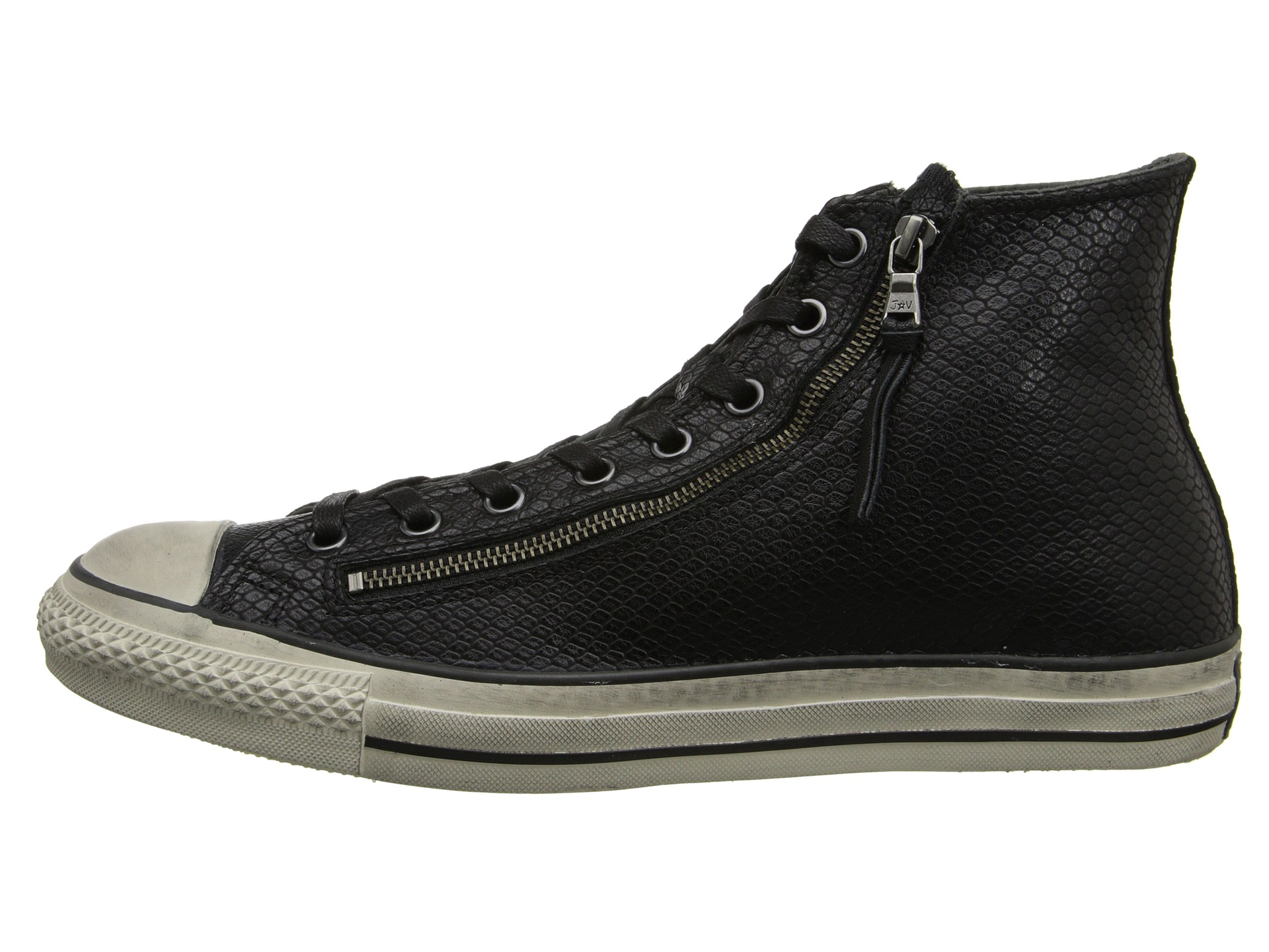Converse Chuck Taylor All Star Leather Double Zip Black Snake - Lyst