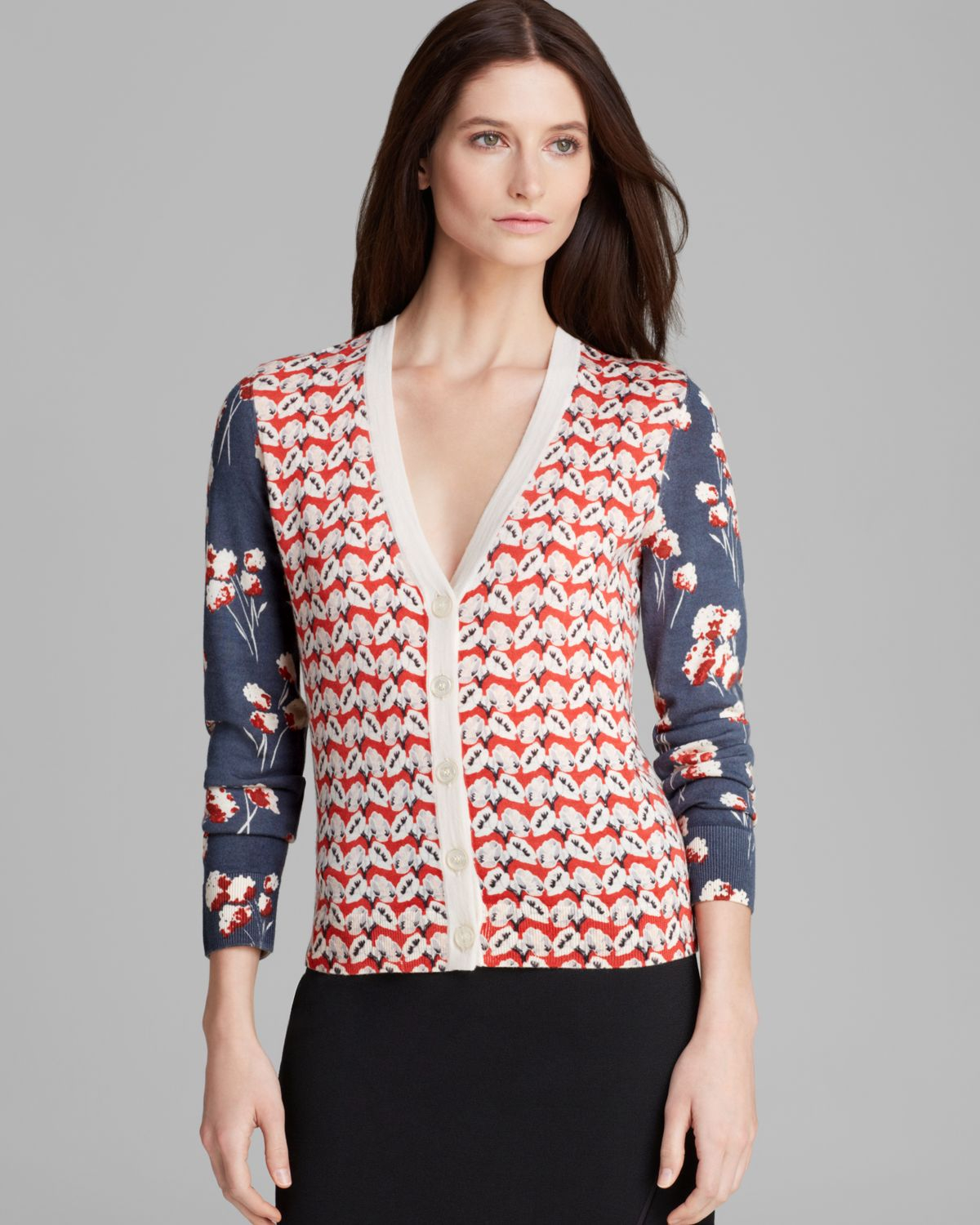 Tory burch madeline floral cardigan hotsell