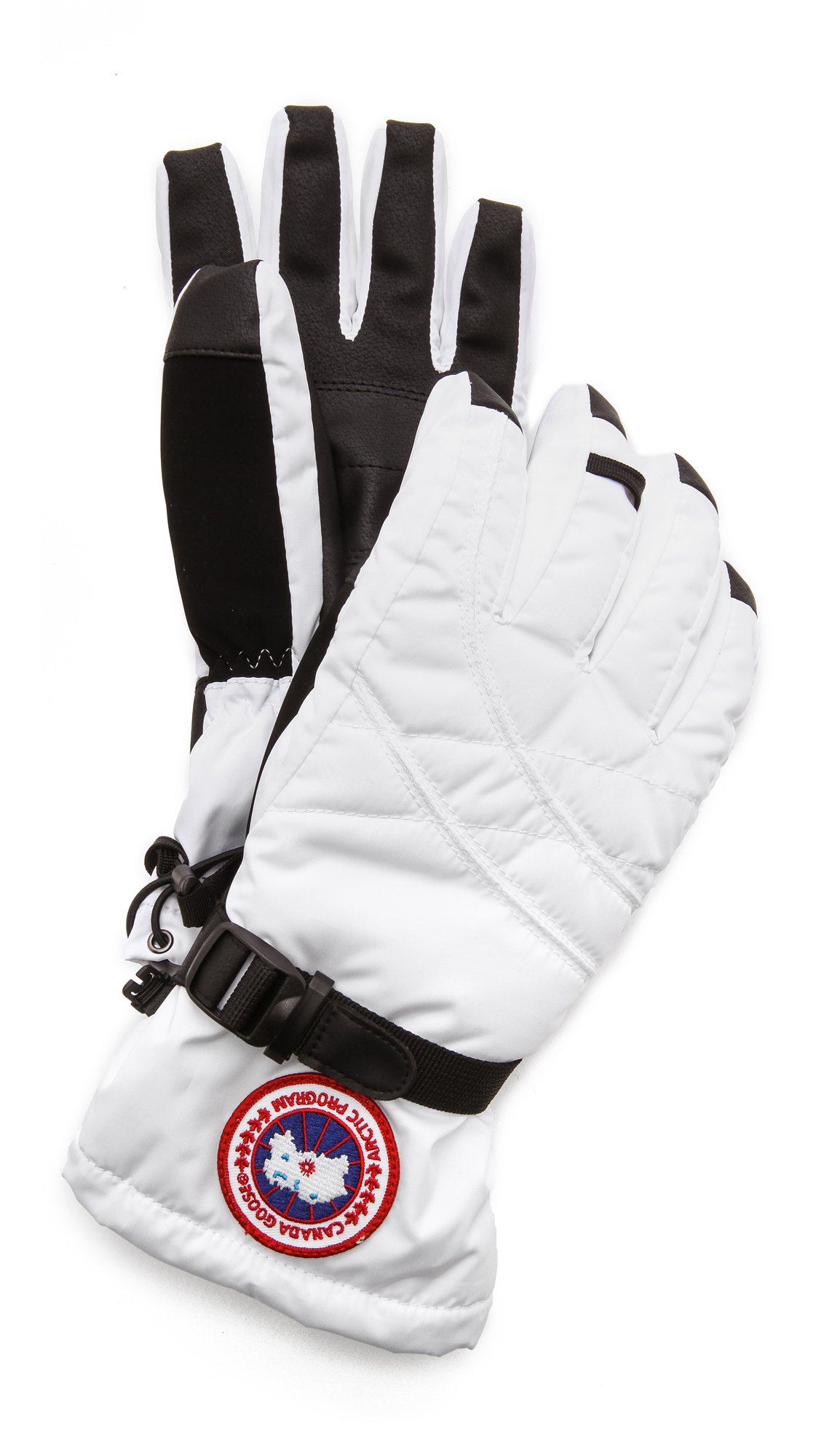 Canada Goose Down Gloves - White in Black - Lyst