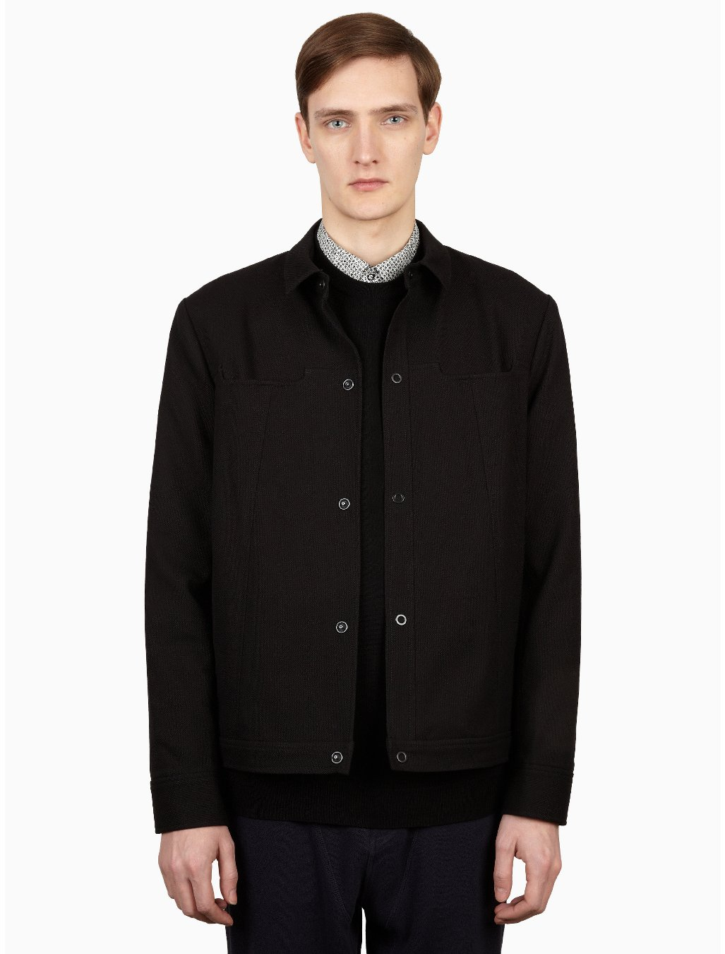 Alexander Wang Mens Black Pique Denim Jacket in Black for Men | Lyst
