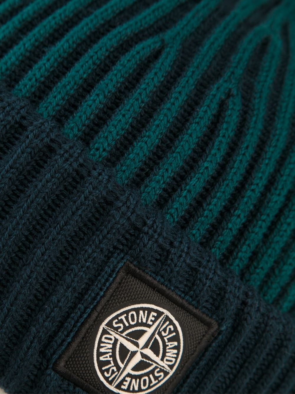 stone island beanie green