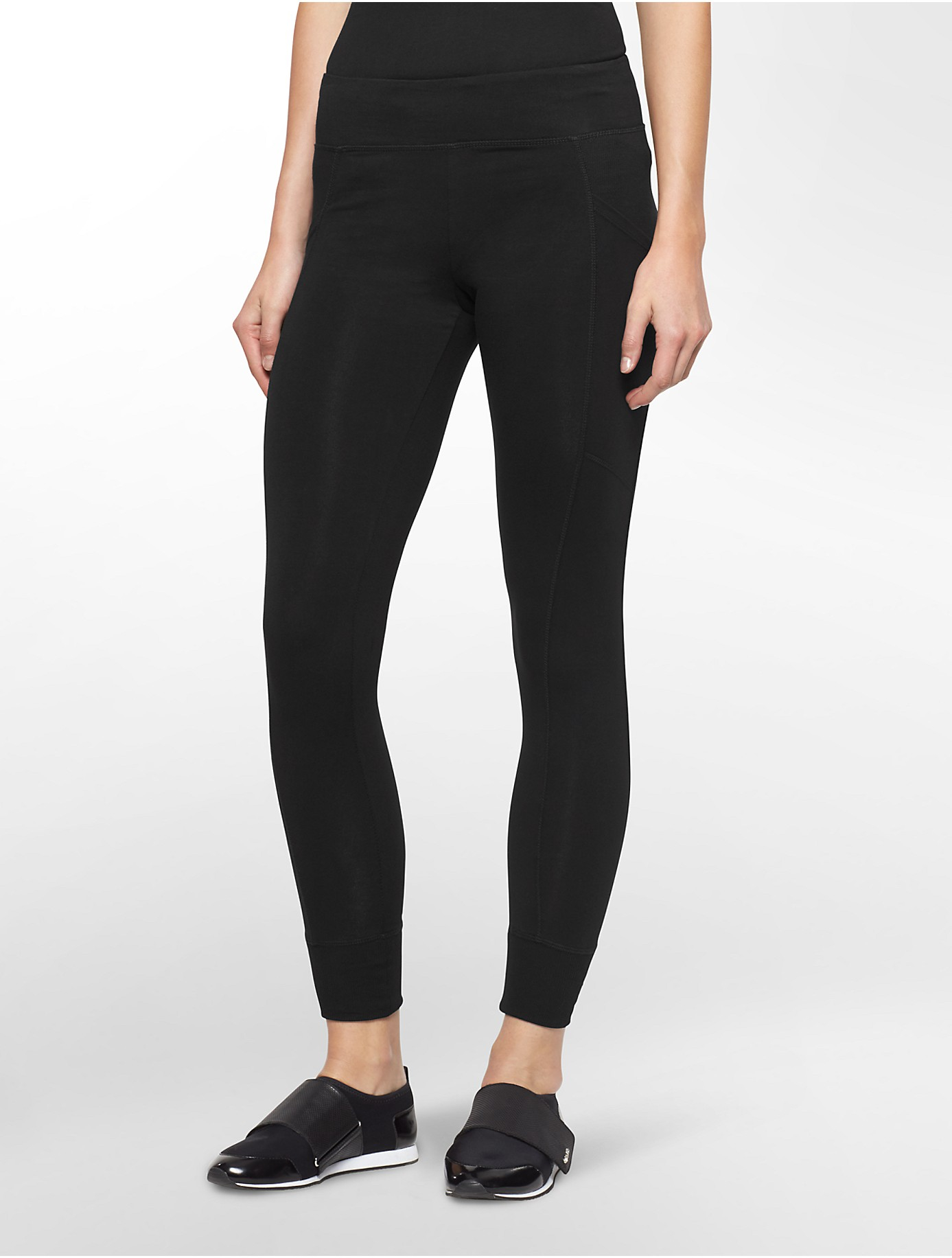 Lyst - Calvin klein White Label Performance Ankle Cuff Leggings in Black