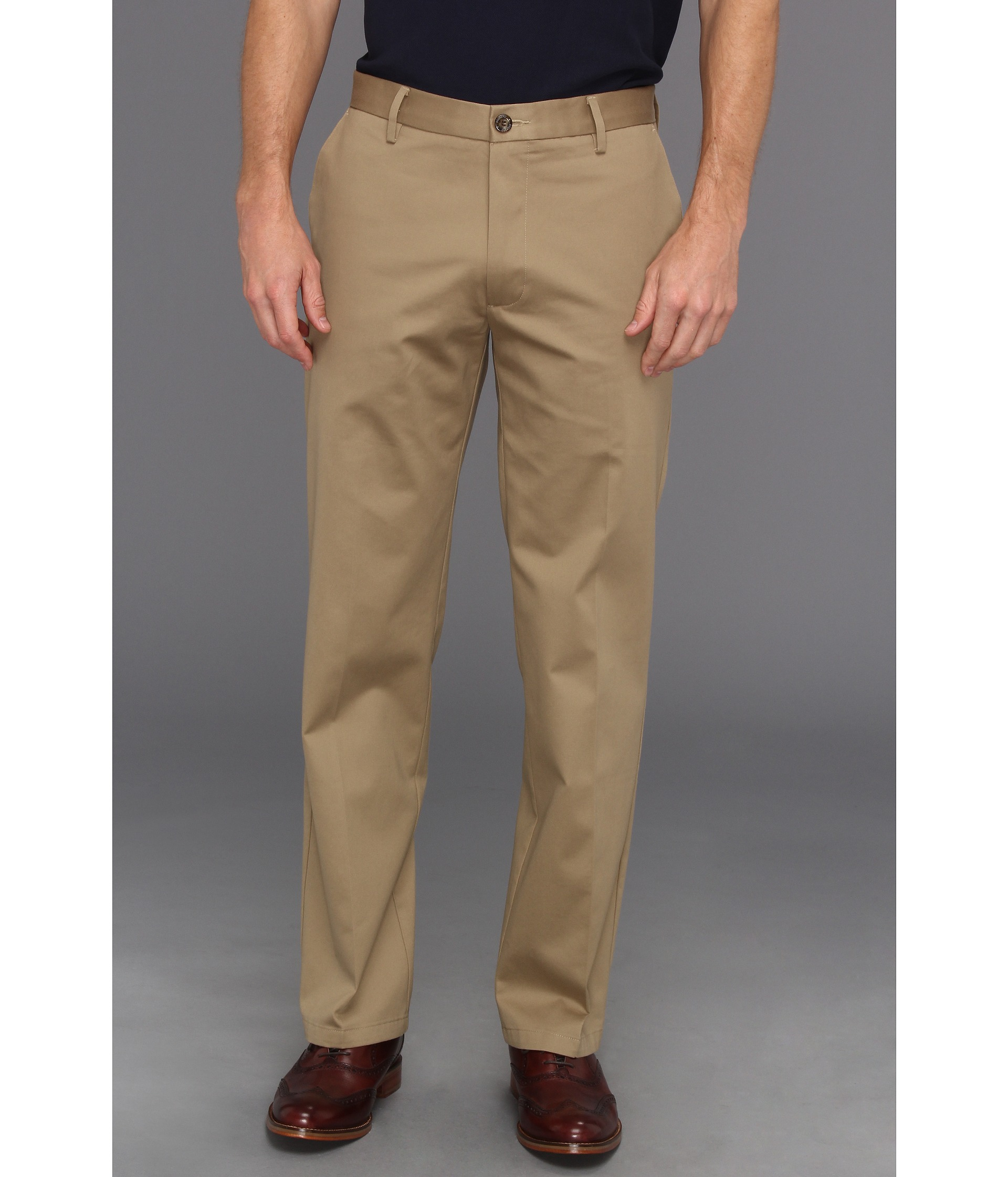 Dockers Signature Khaki D2 Straight Fit Flat Front in Natural for ...