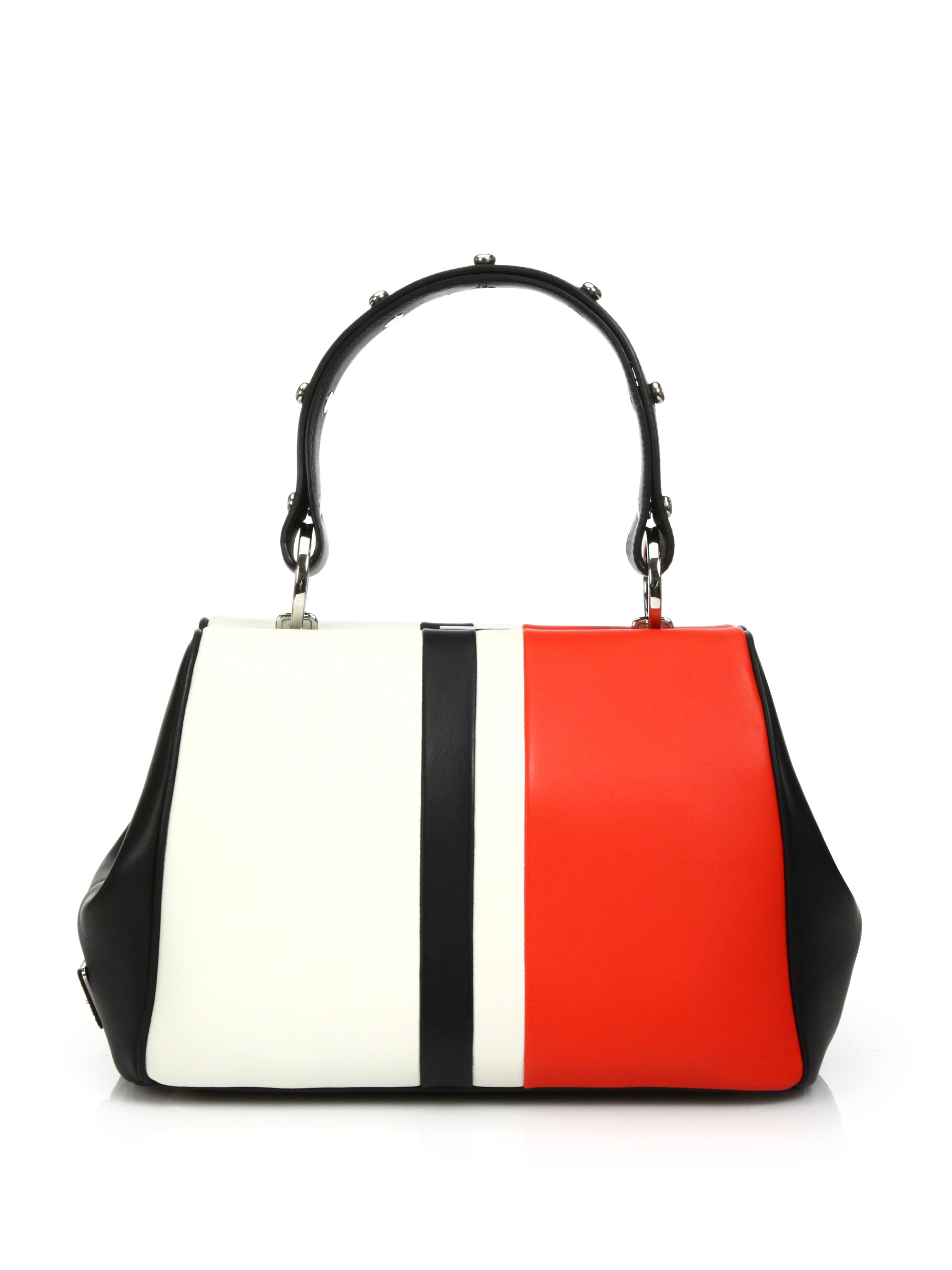 Lyst Prada Calf Baiadera Small Frame Bag In Black Gallery