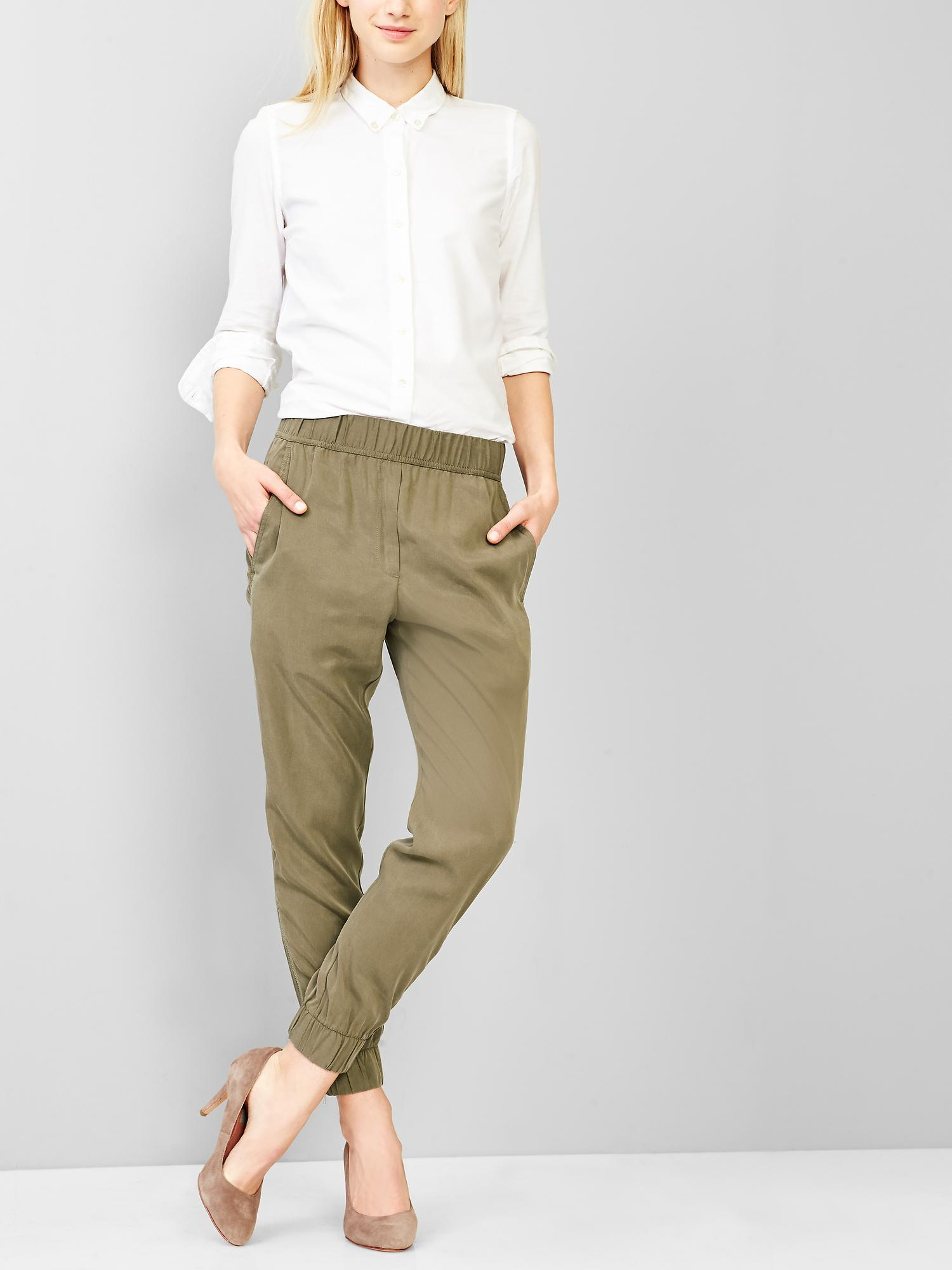 gap tencel joggers