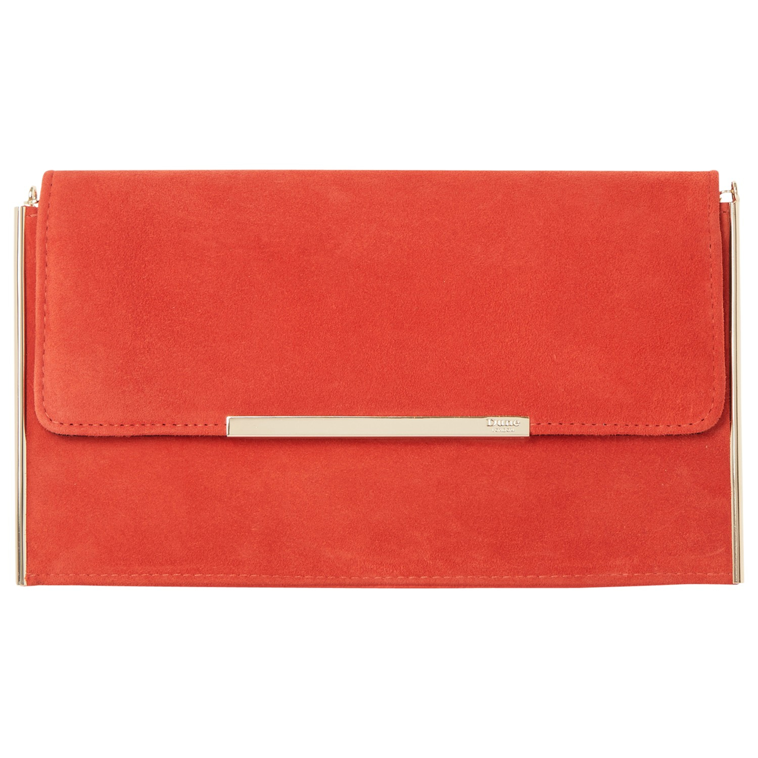 Dune Blanka Clutch Bag In Orange Lyst Gallery Women S Patent Leather Clutches