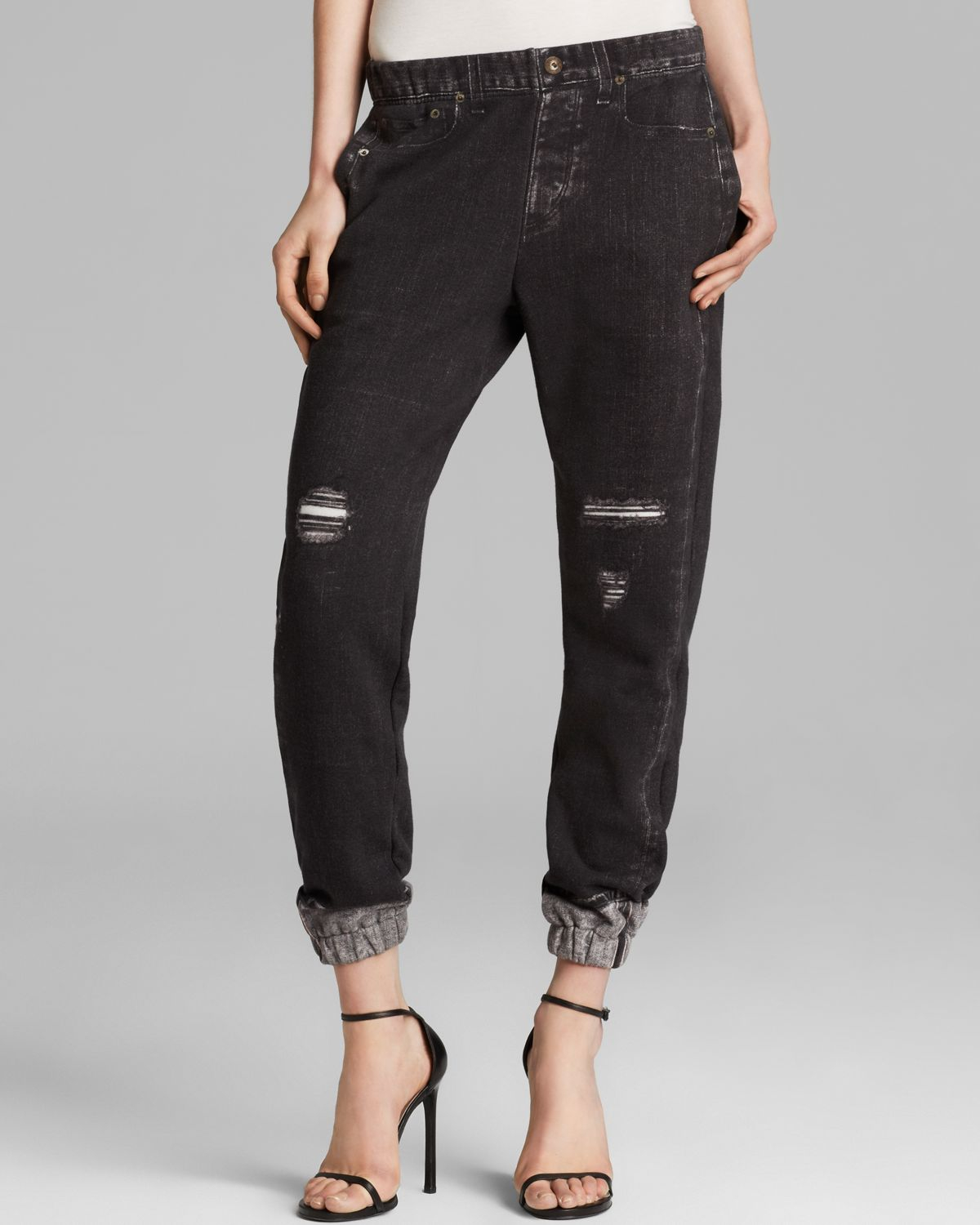 Rag & Bone Sweatpants - Miramar Pajama Jean in Black/Grey (Black) - Lyst