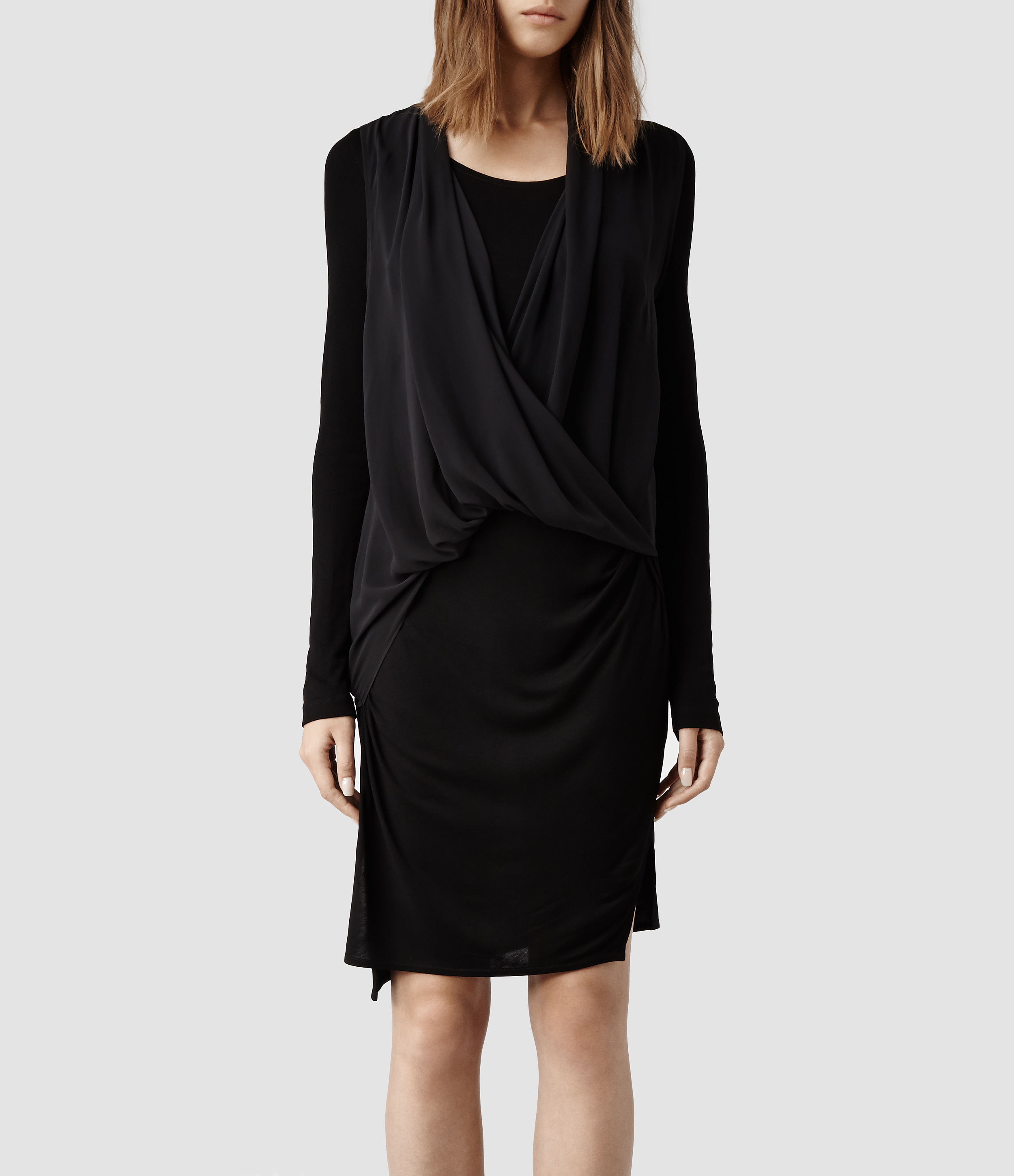 all saints long sleeve dress