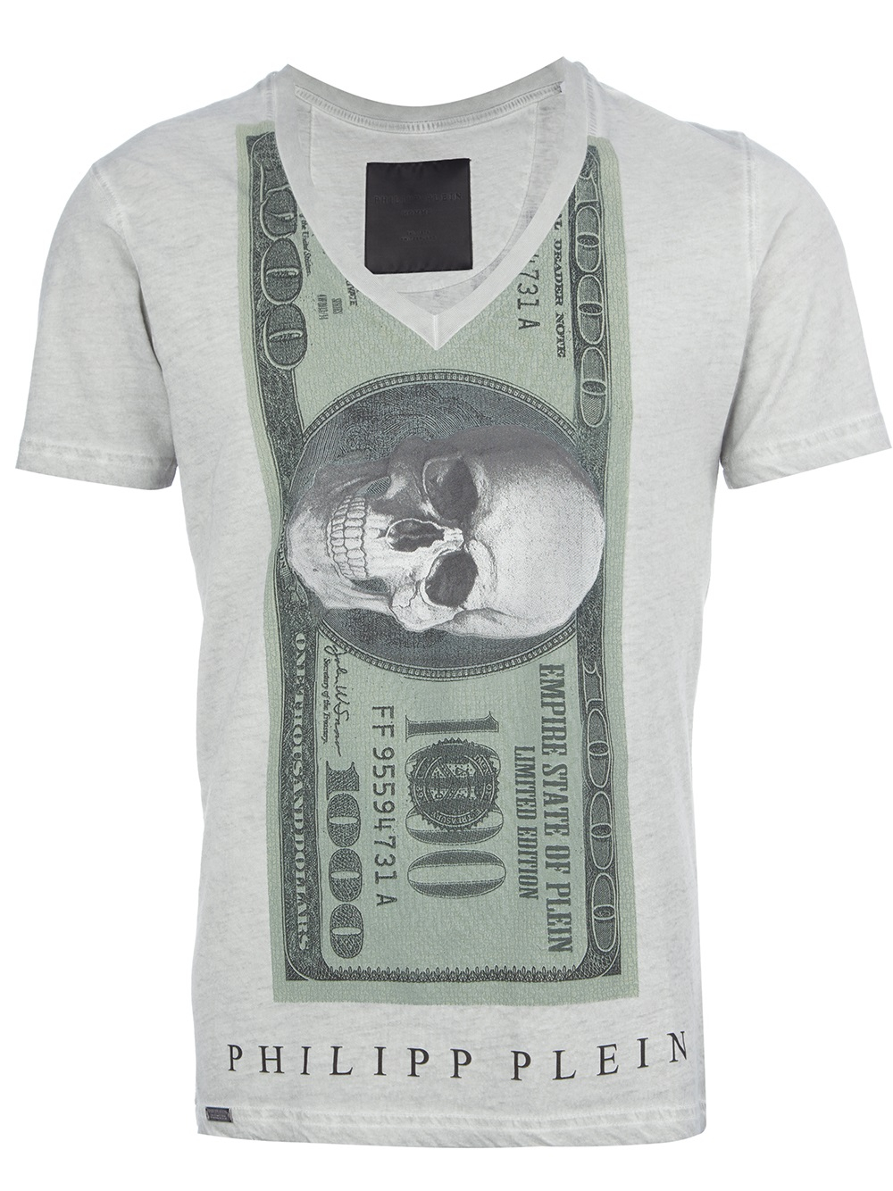 Philipp Plein Skull Dollar Print Tshirt in Green (Gray) for Men Lyst