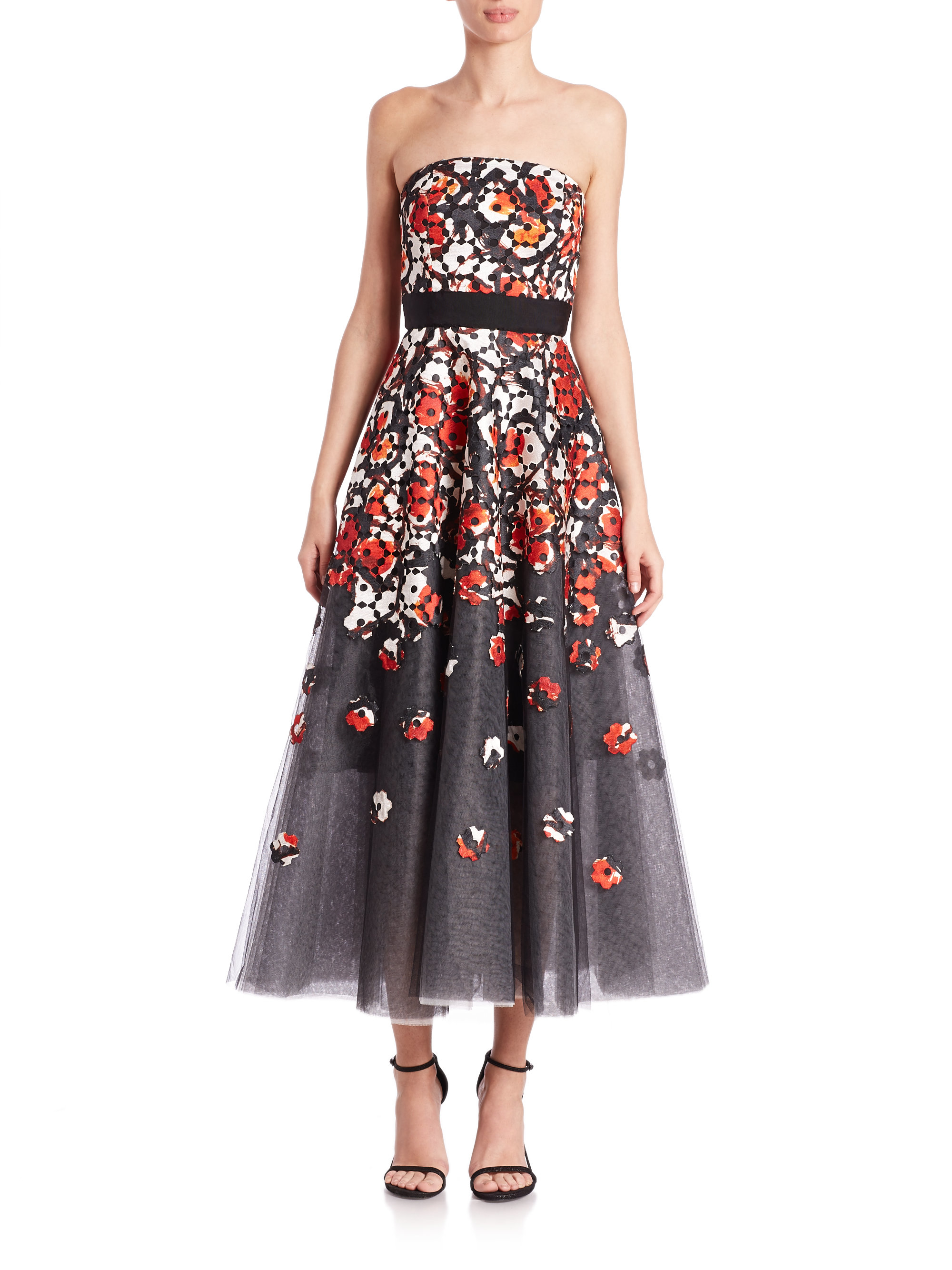 Lyst Sachin Babi Norman Fl Poppy Gown In Red Gallery