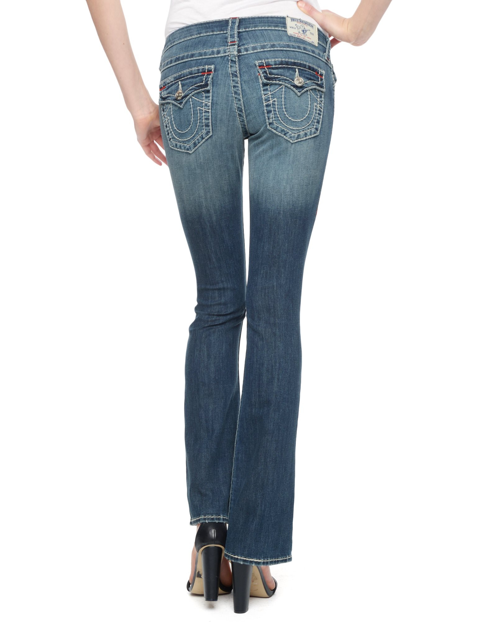 True religion Hand Picked Bootcut Big T Womens Jeans in Blue | Lyst