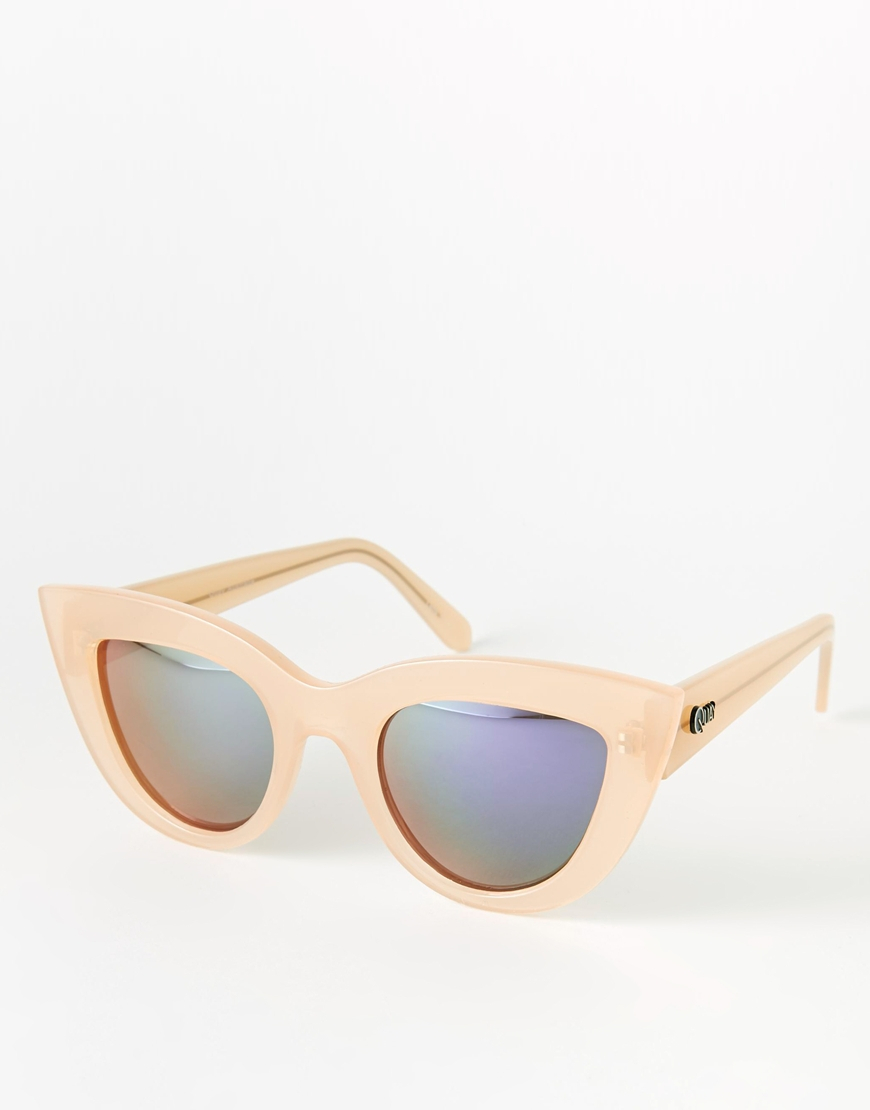 Quay Kitti Cat-Eye Sunglasses in Natural | Lyst