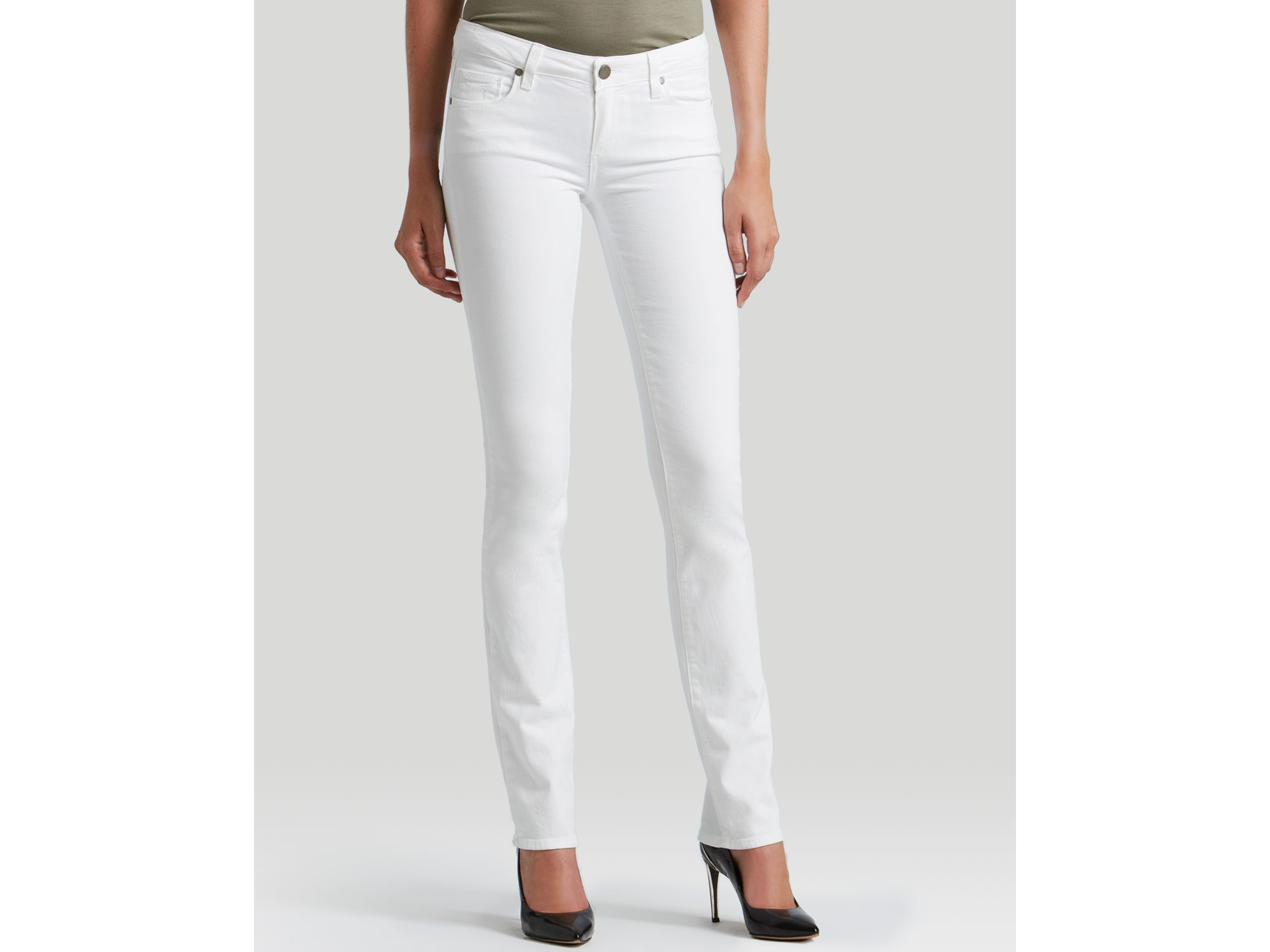 PAIGE Denim Jeans - Skyline Straight In Optic White | Lyst